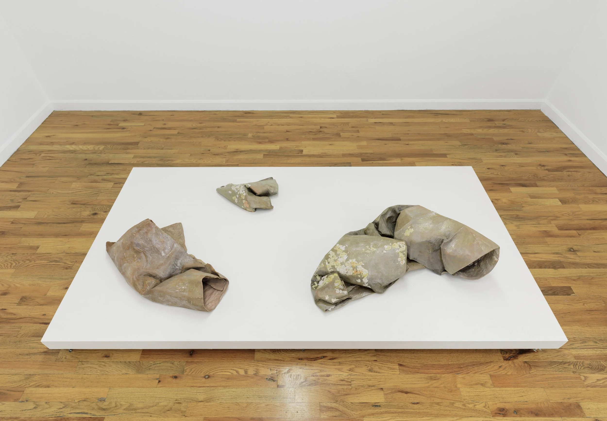 Traces, 2022, papier-mâché, gesso, ink, colored pencil, graphite, and acrylic paint