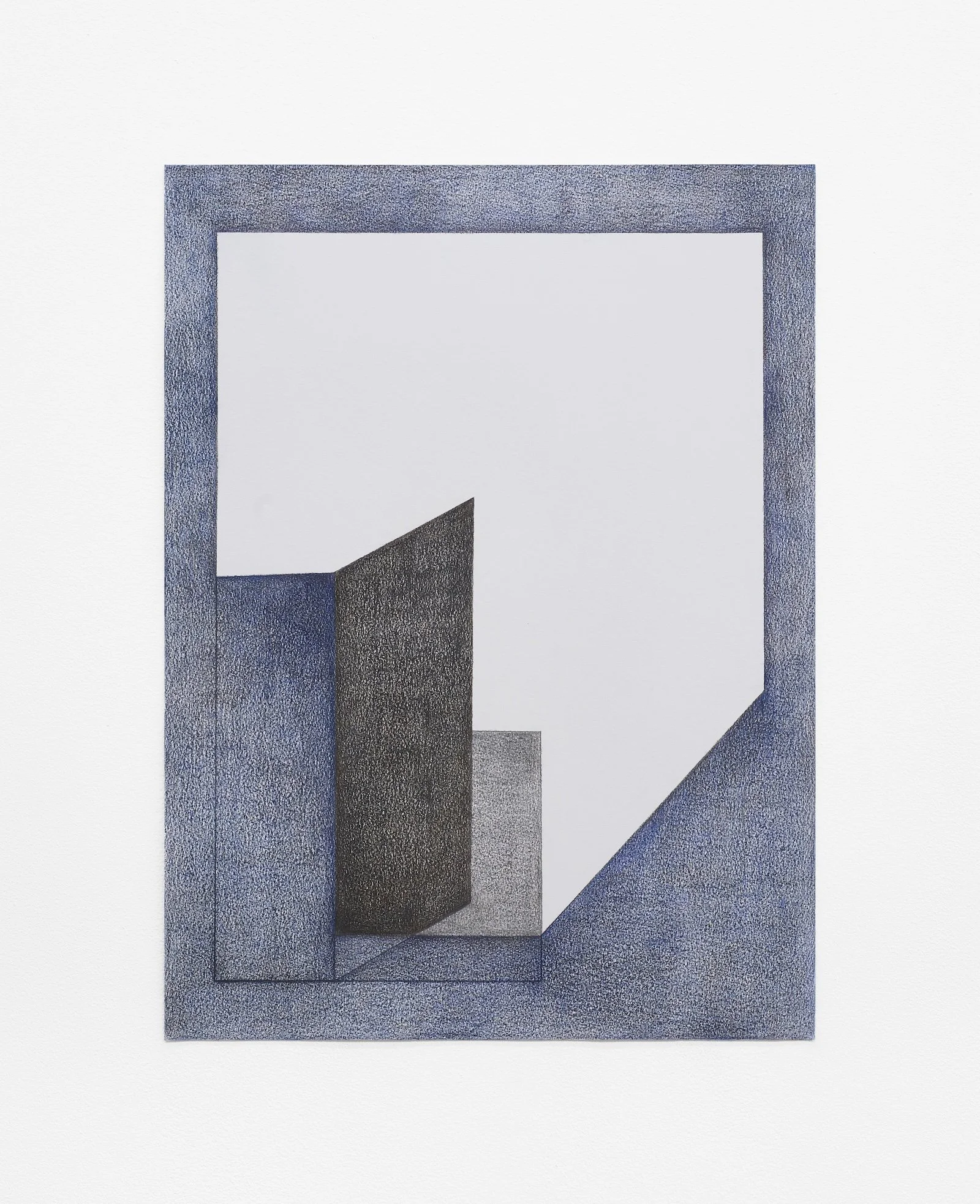 Interior, 2018, colored-pencil on paper, 25.5 x 19 inches