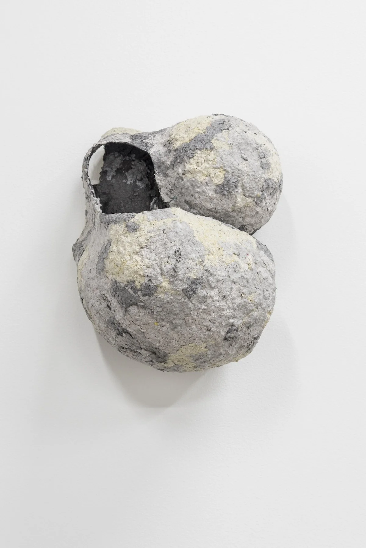 Safety, 2016, papier-mâché, paint, found objects, 9 x 8 x 8 inches
