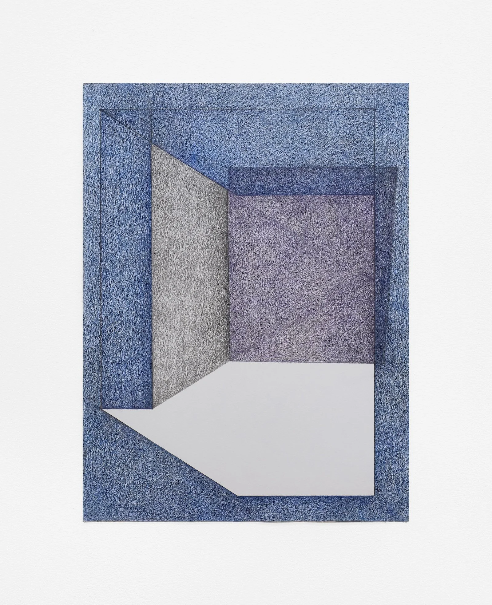 Interior, 2018, colored-pencil on paper, 25.5 x 19 inches