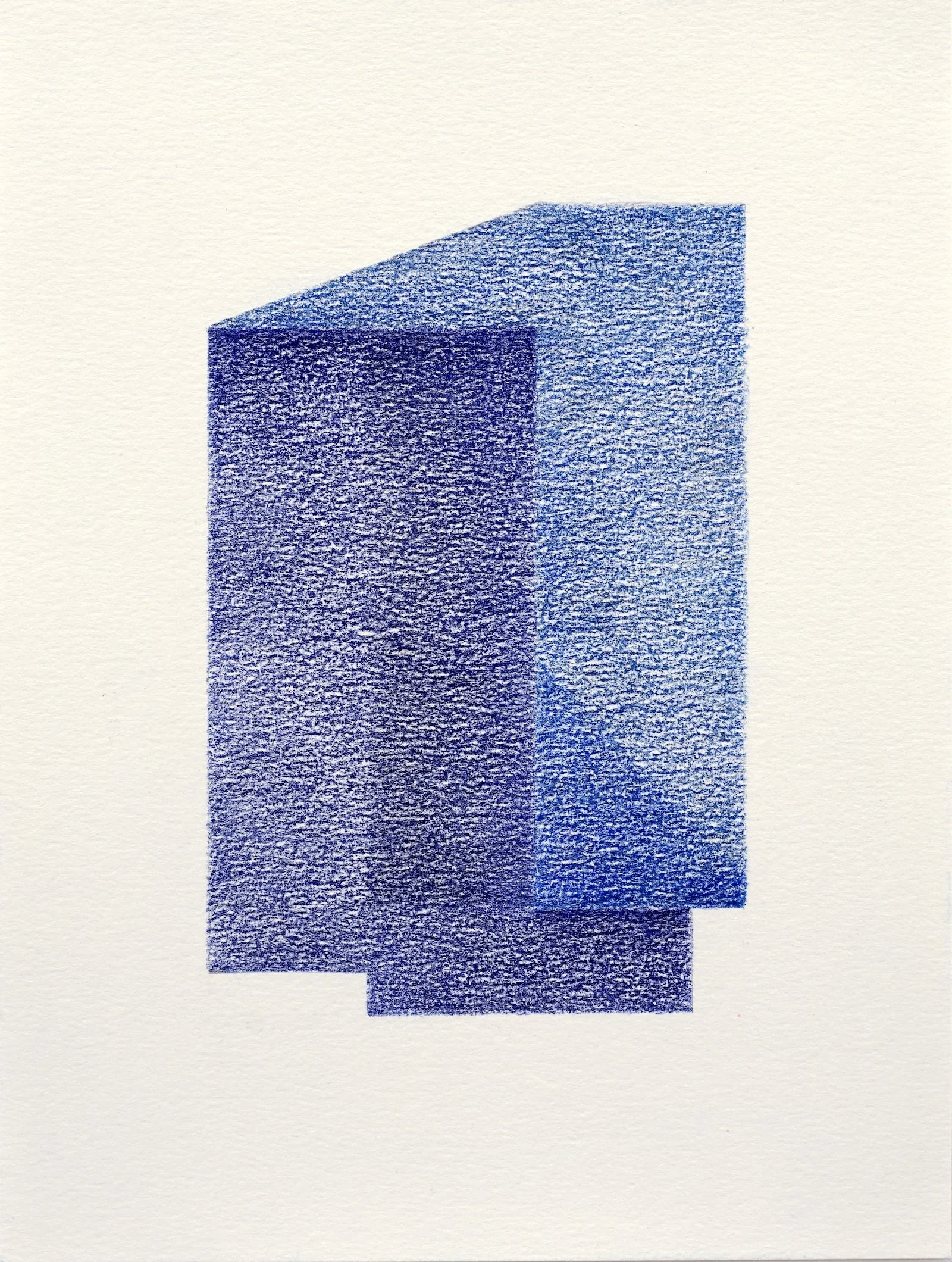 Interior, 2019, colored-pencil on paper, 12 x 9 inches