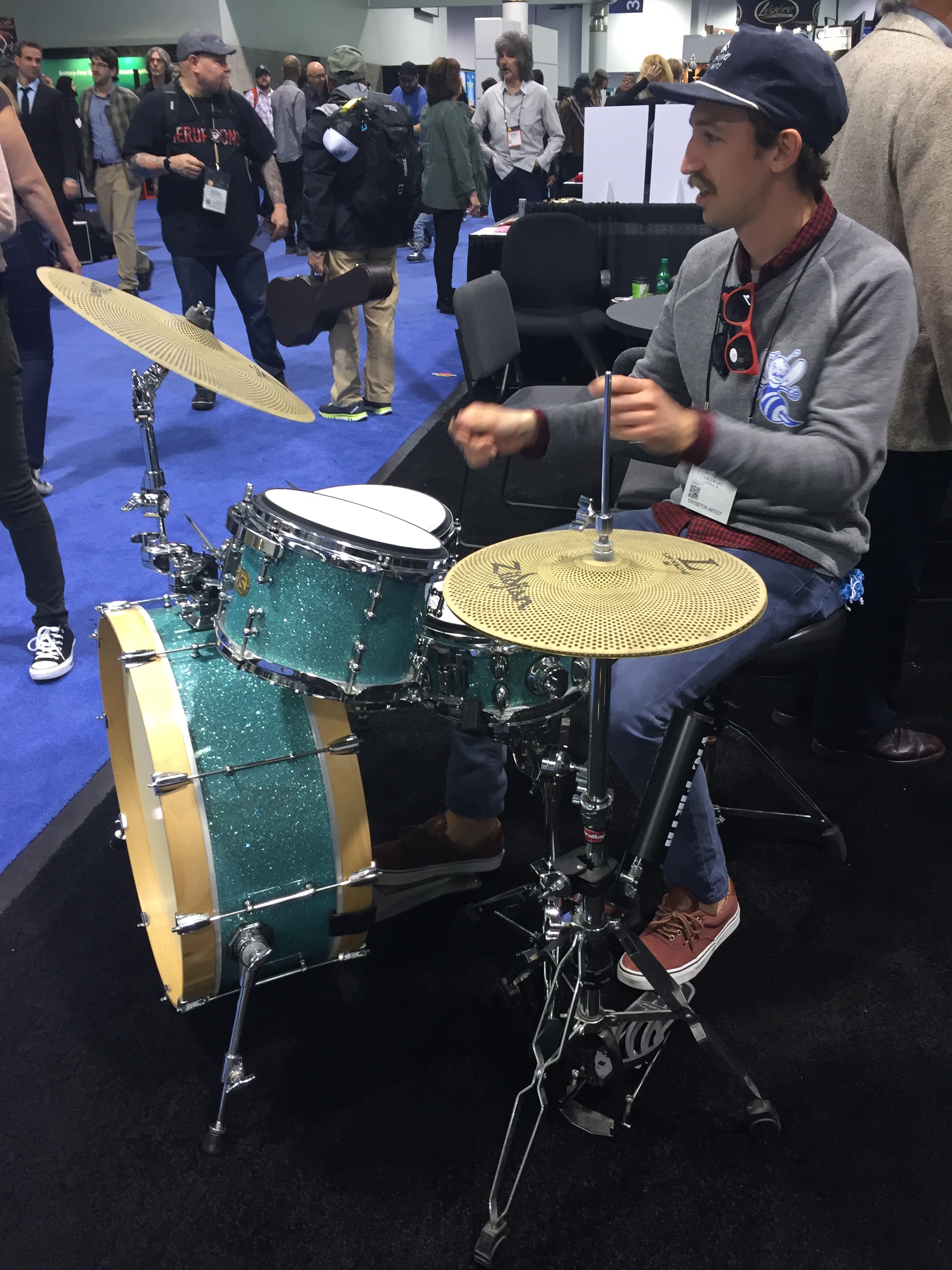 Testing things out. NAMM. Anaheim, CA. 2016.