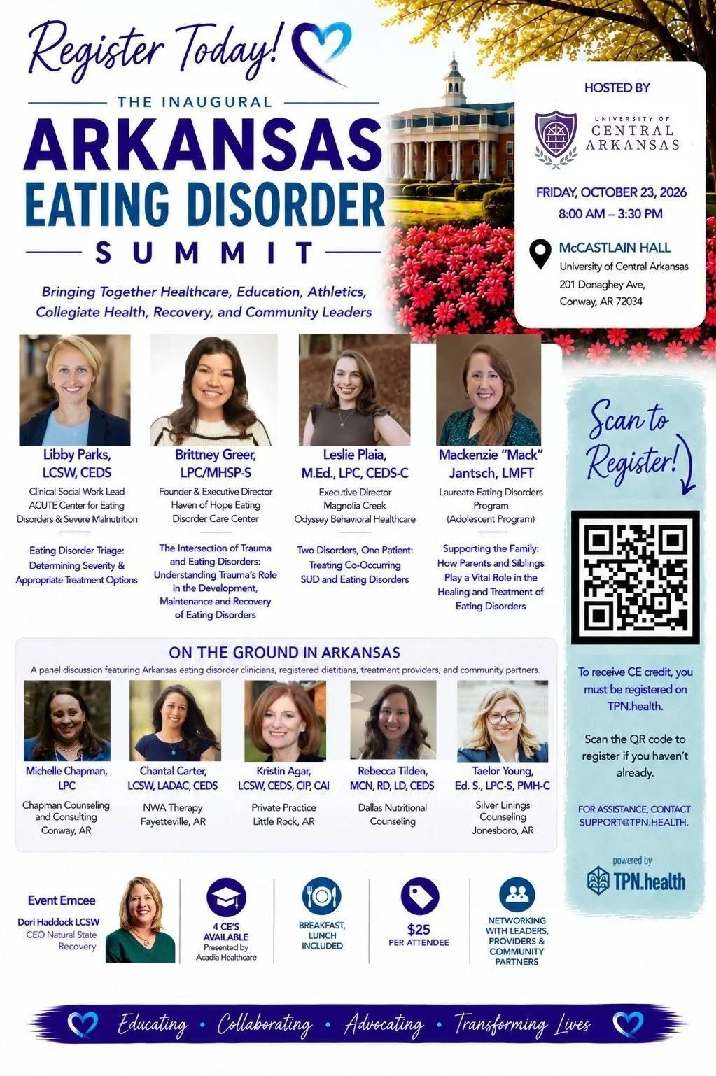 Rebecca Tilden to Participate in the Inaugural Arkansas Eating Disorder Summit