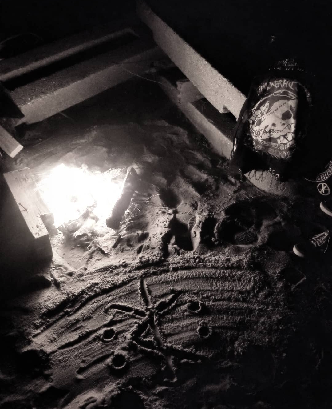 Beach Fire. Long Island Ny near my compound. With Derek. 