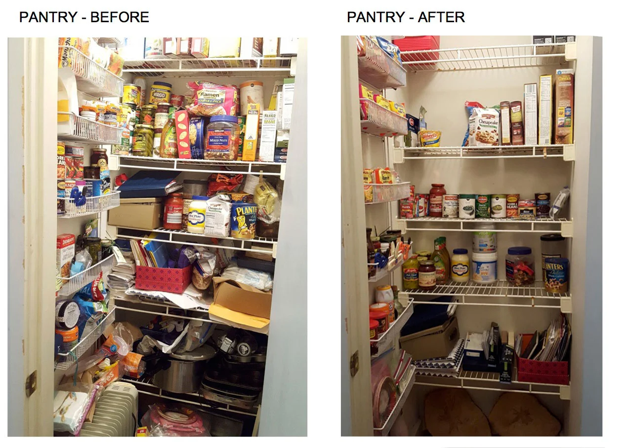 pantry before and after organization