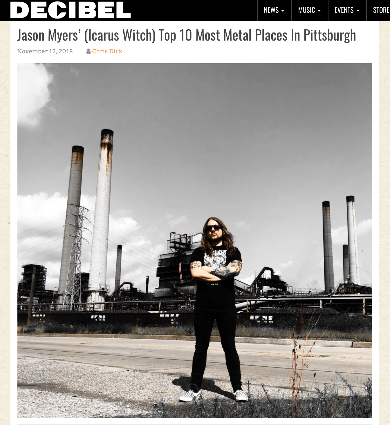 What makes Pittsburgh one of the world’s most metal towns? Icarus Witch founder Jason Myers takes Decibel Magazine ’s readers on a behind-the-scenes look at the Iron City.