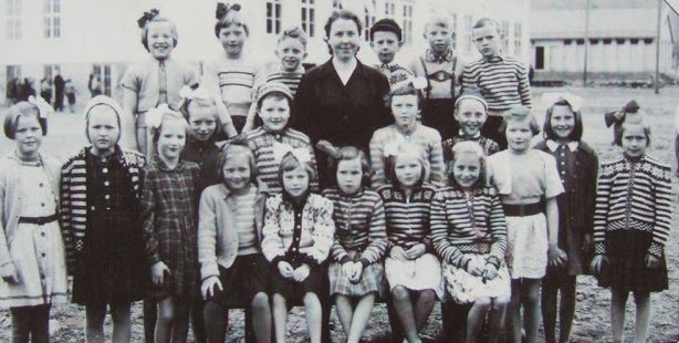 Norwegian schoolchildren sporting their Fana; practically a uniform.