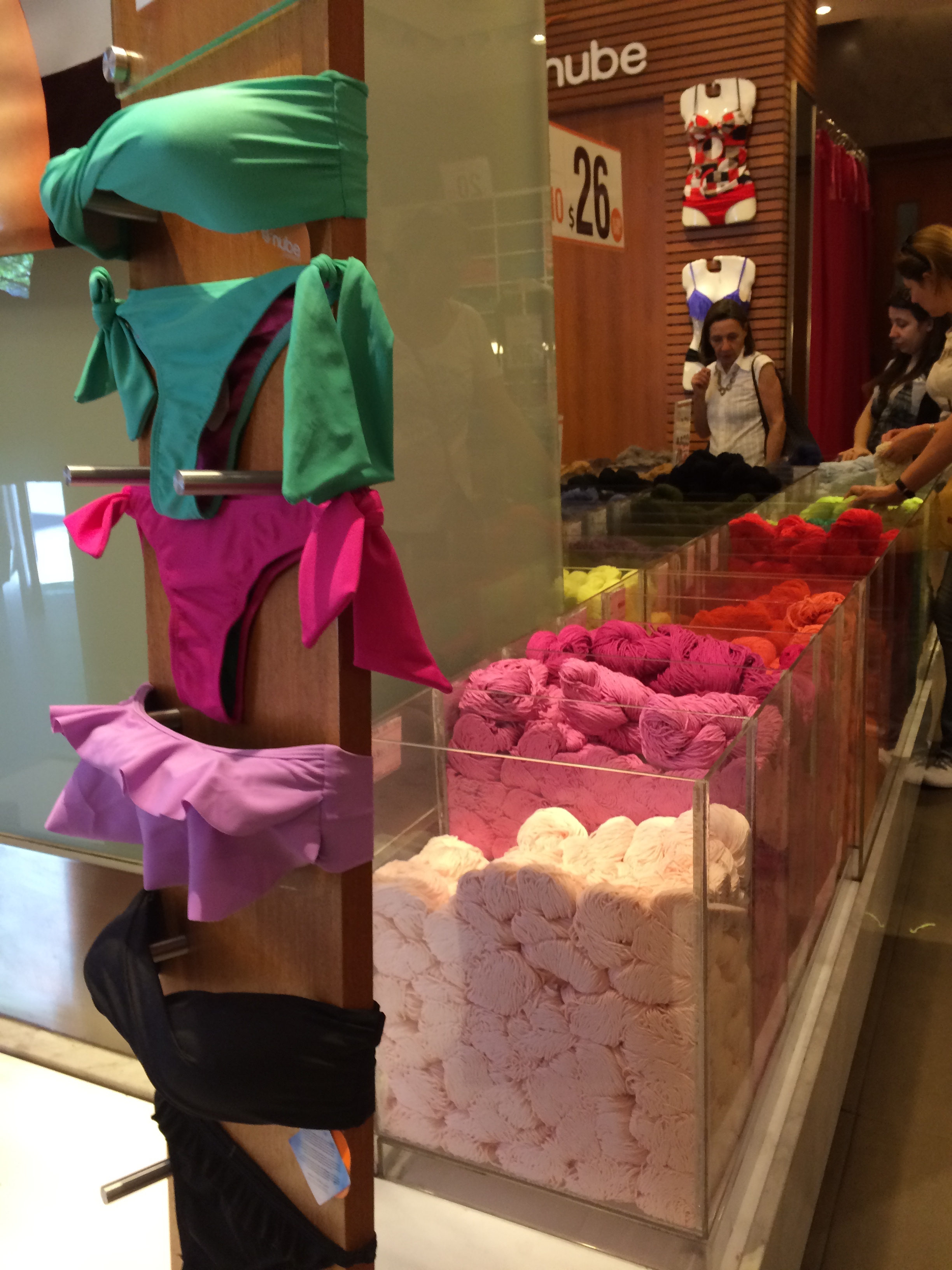 Most of the yarn stores also sell swimwear. Obviously, these people understand how sexy knitters are.