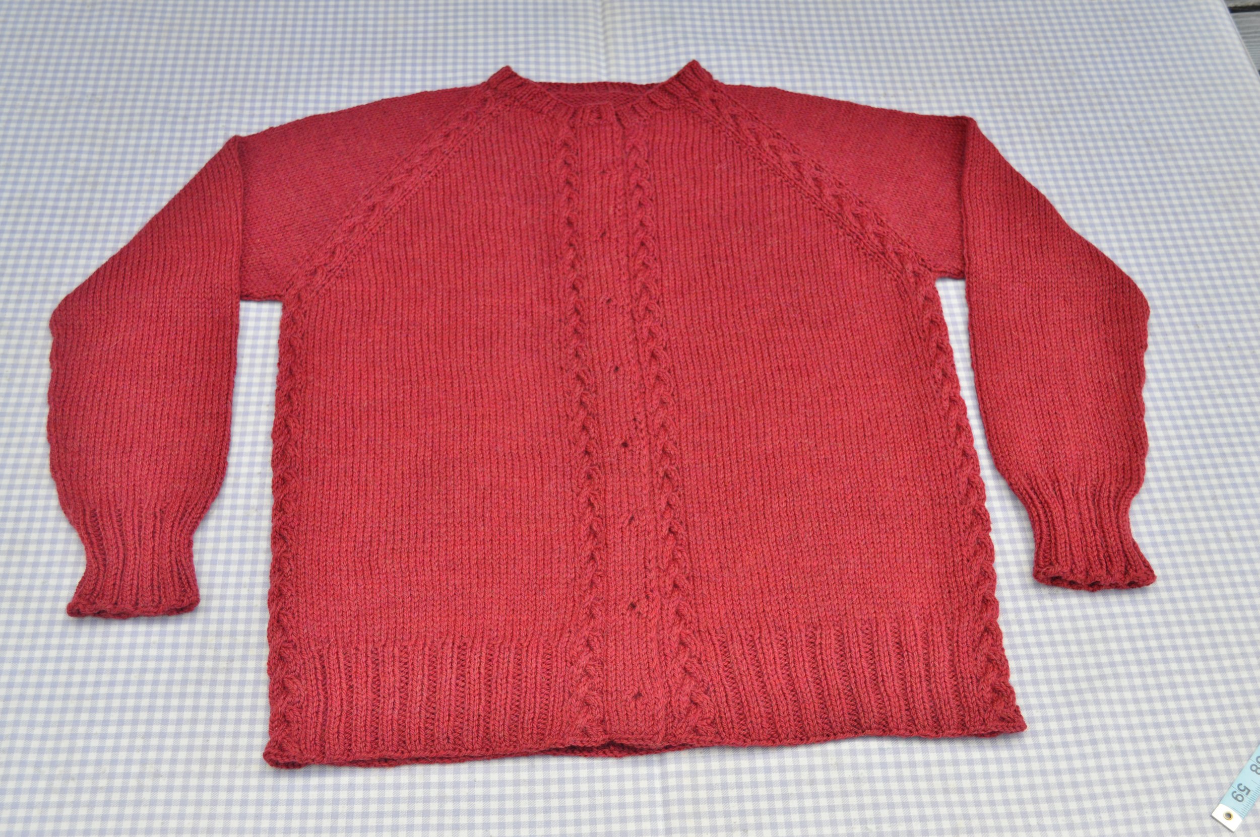 Here's the newly finished Jane's Addiction, drying on the blocking board. It's a great time to haul out the button collection and spend some quality time trying out candidates! What laundry/dishes/children-recuperating-from-concussions? My poor sweater is naked!