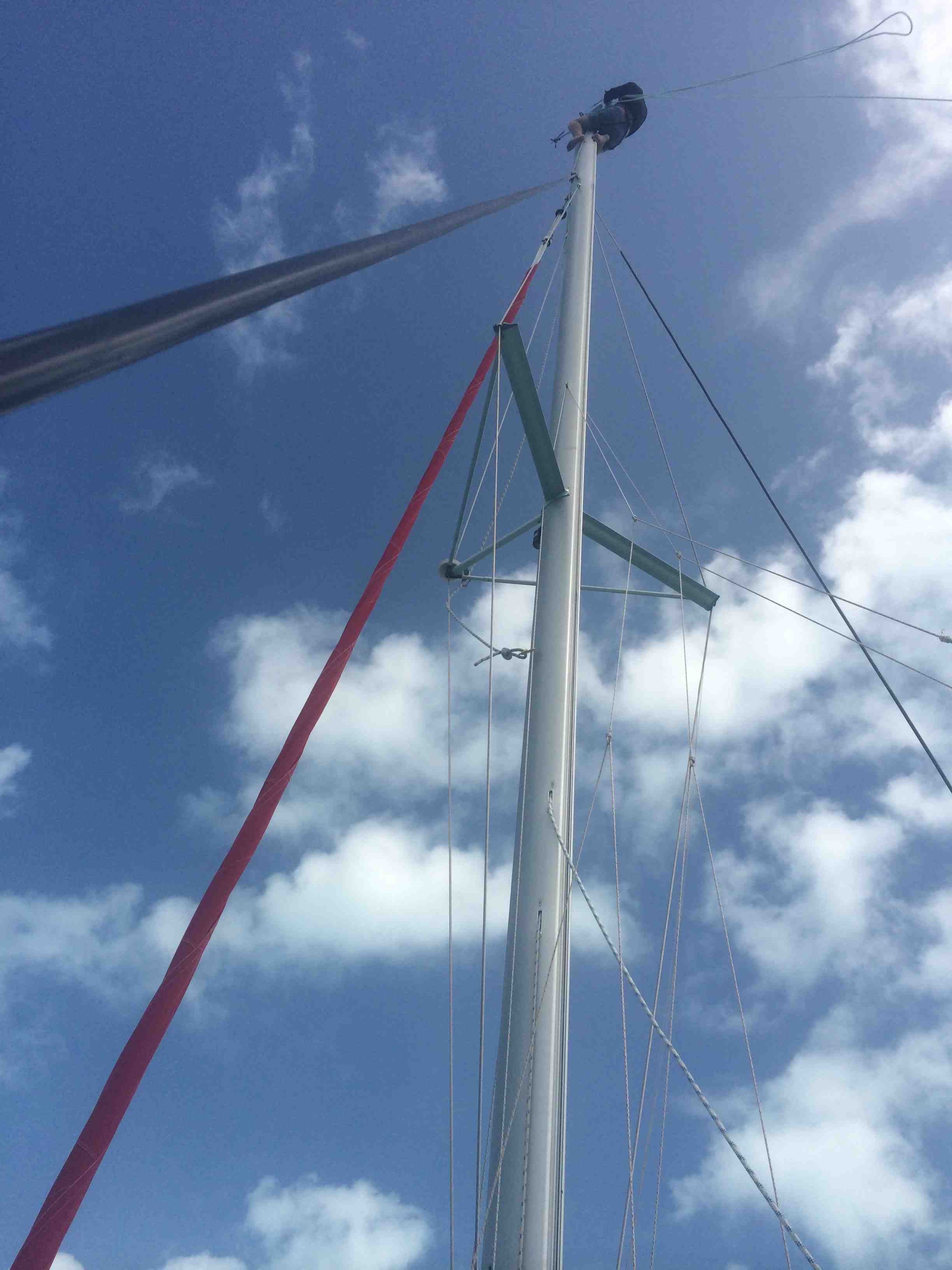 Rethreading the topping lift
