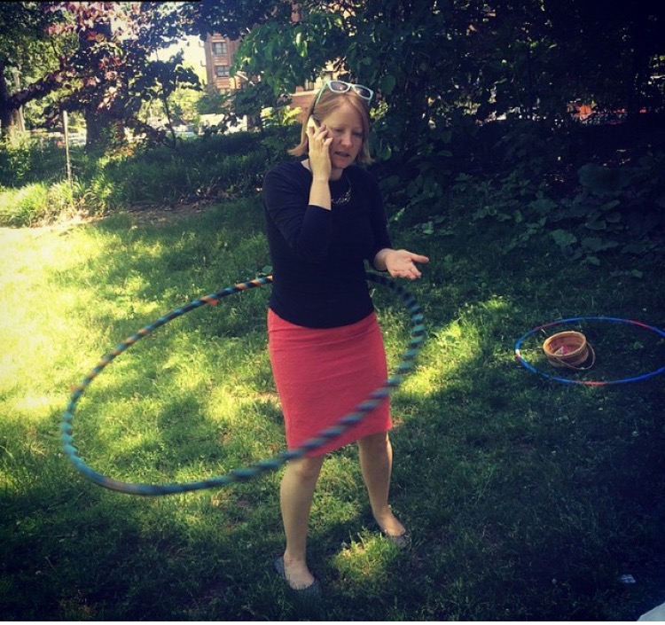 Rare photo of me hula hoop multi-tasking circa 2015 photo credit: Wade Foster
