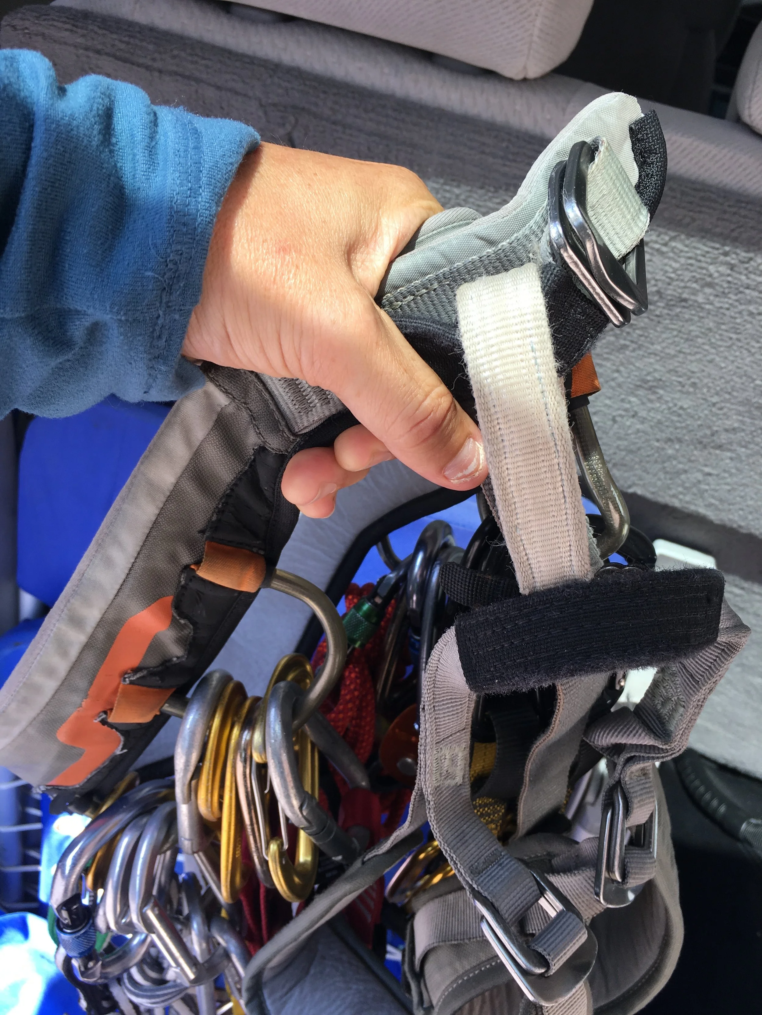 My trusty climbing harness.