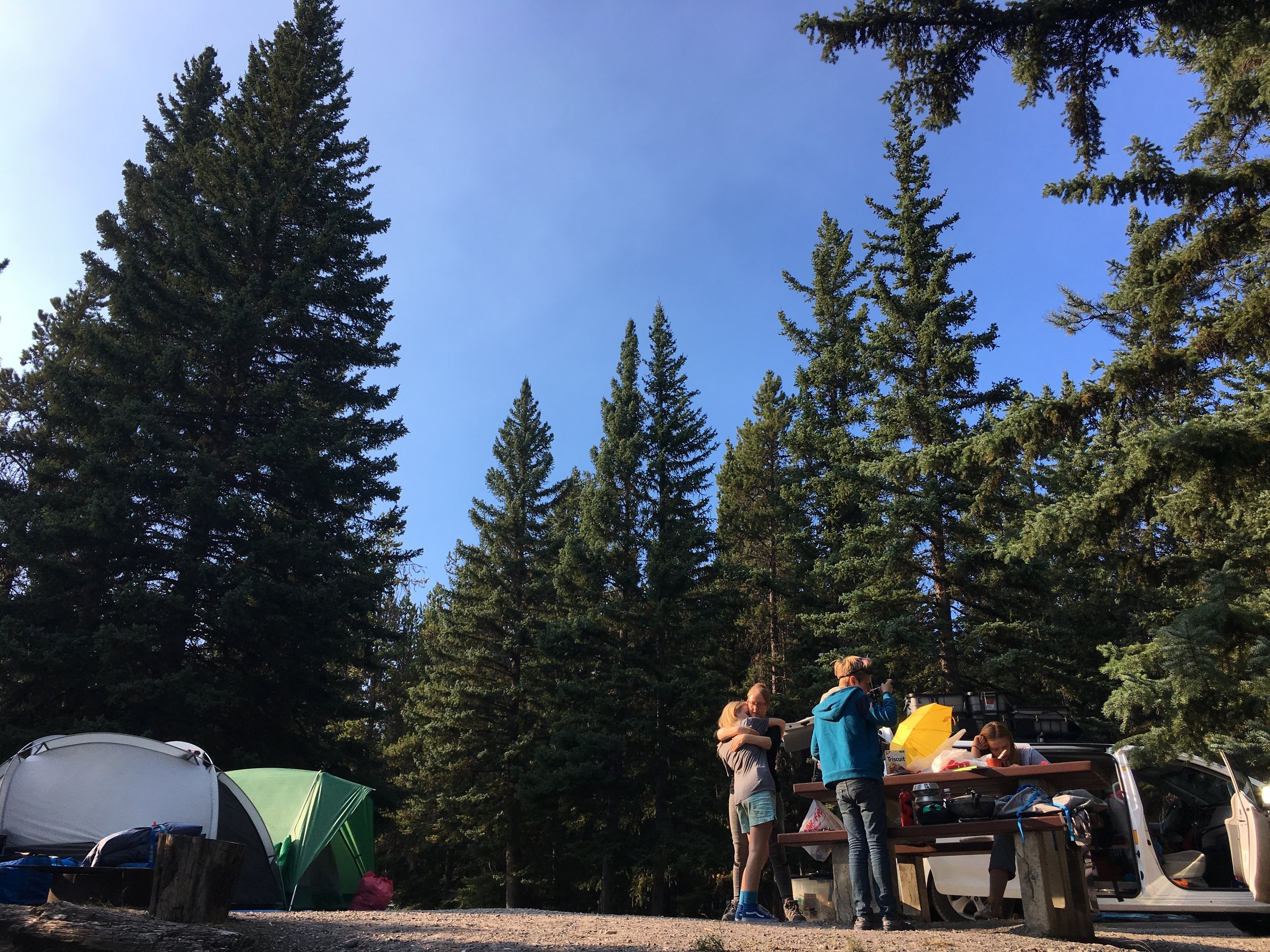 Our campsite in Banff
