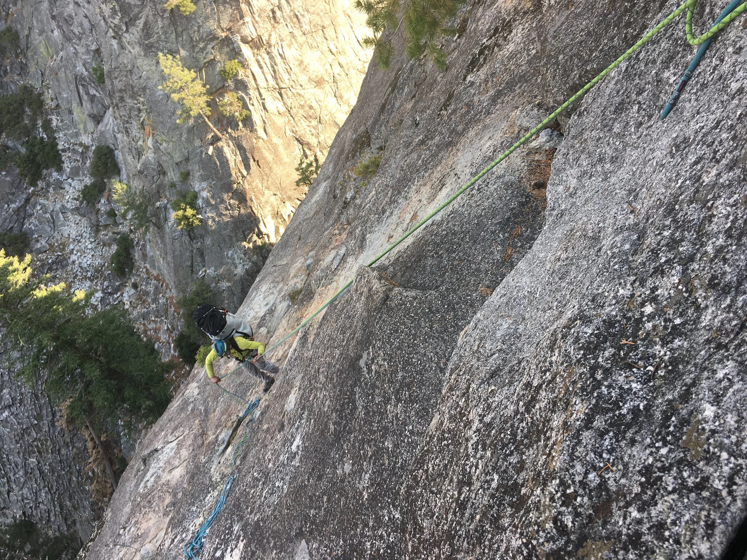First repel off the summit ridge.