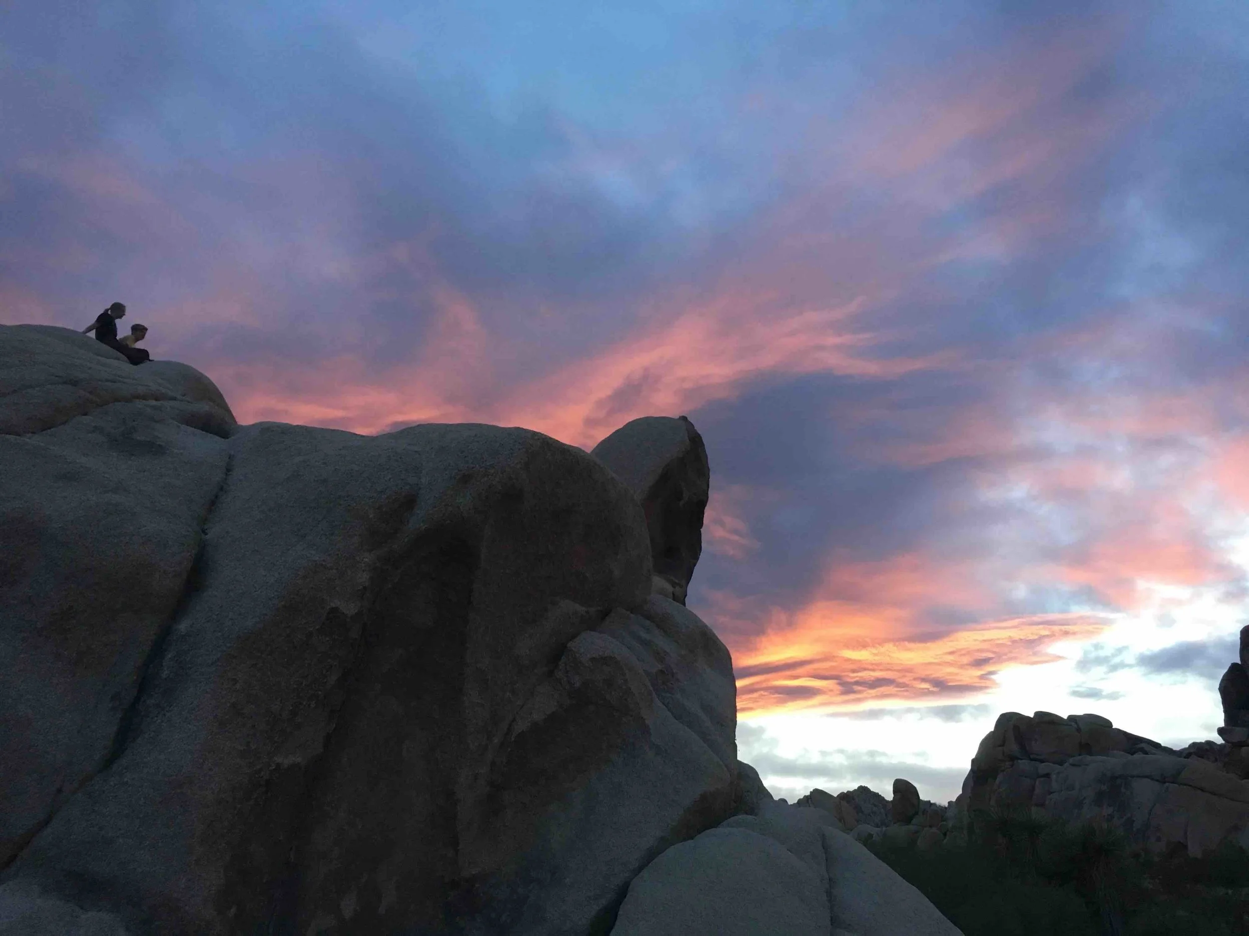 Sunset at Joshua Tree. Spin off from the rain storms up north.