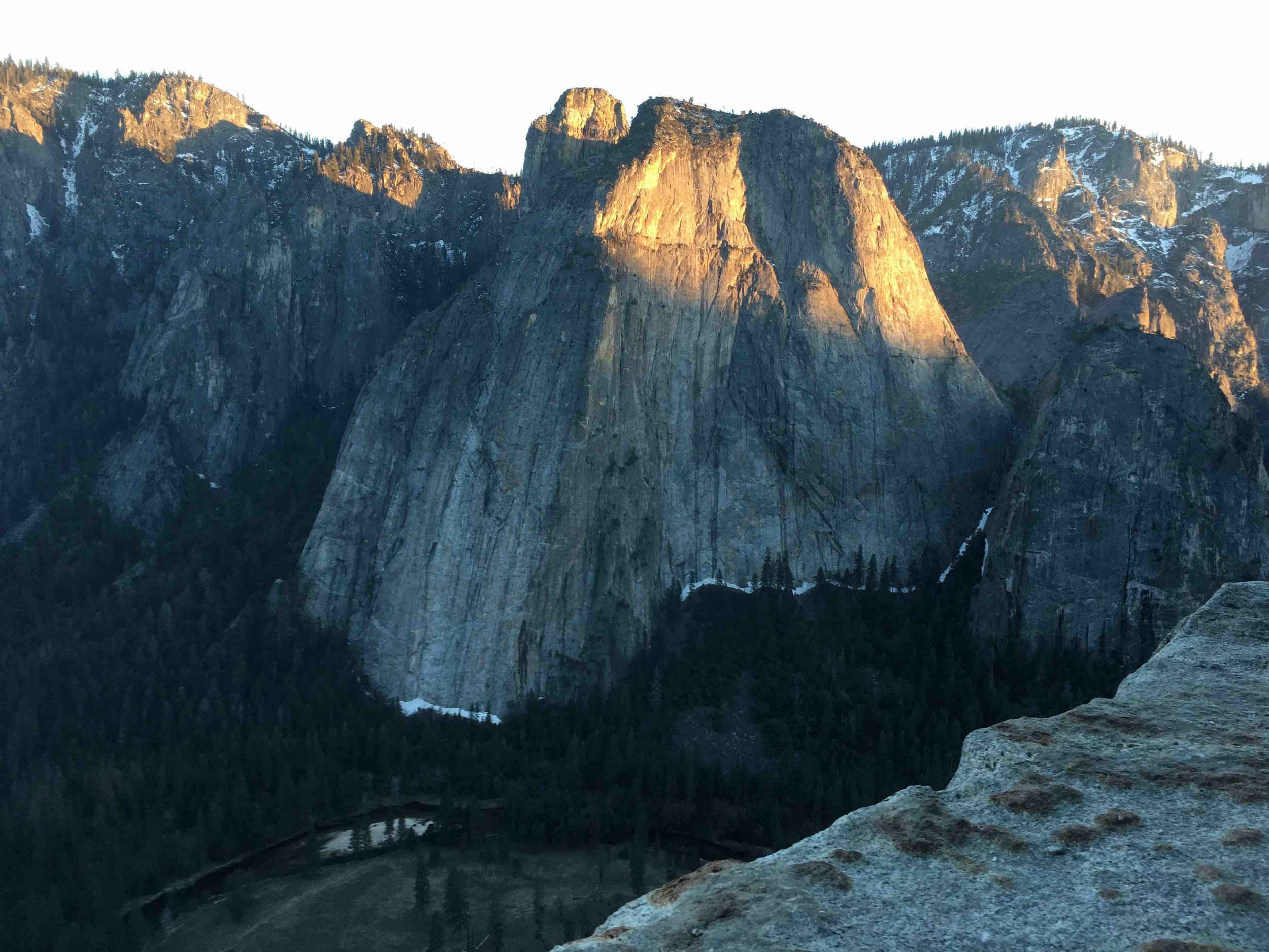 Sunset view of Middle Cathedral, across the Valley.
