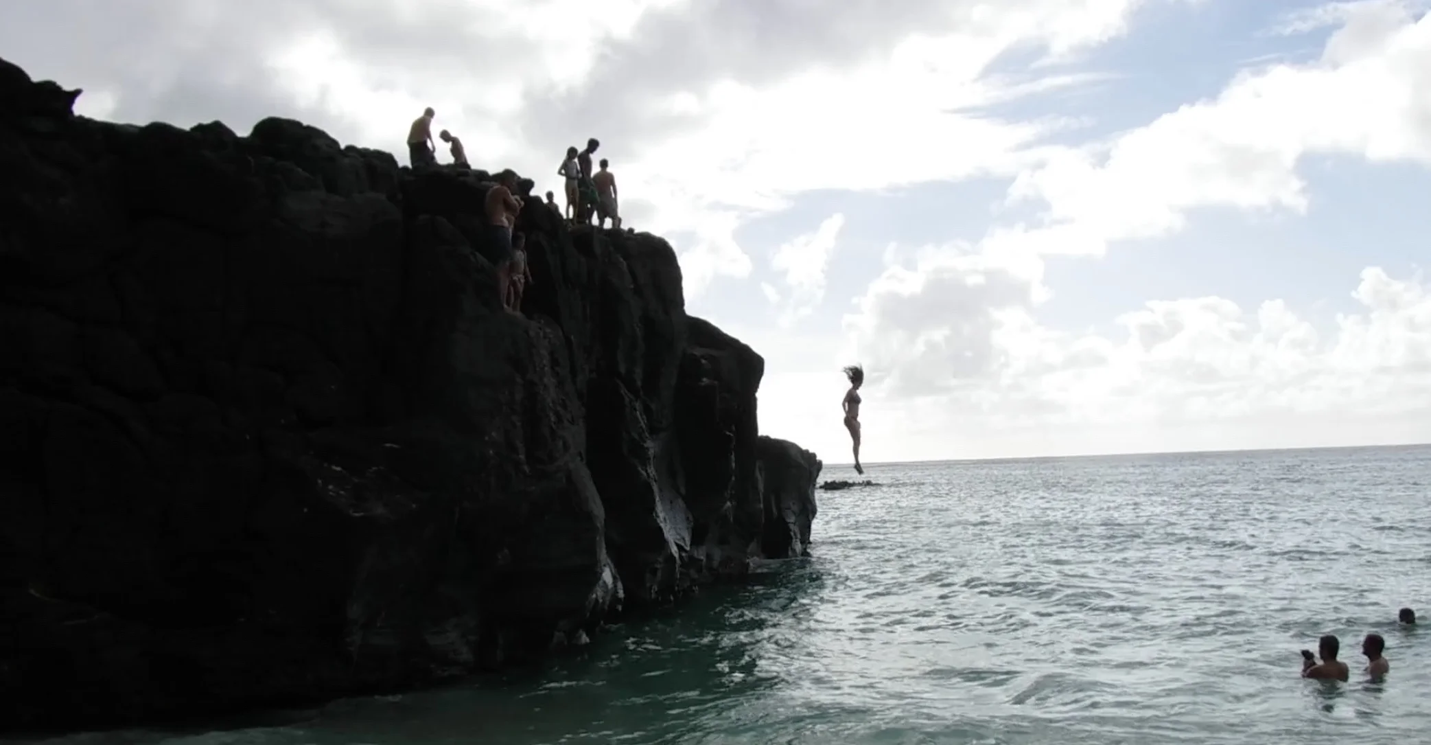 Aunty Maddi in midair - love that hair!