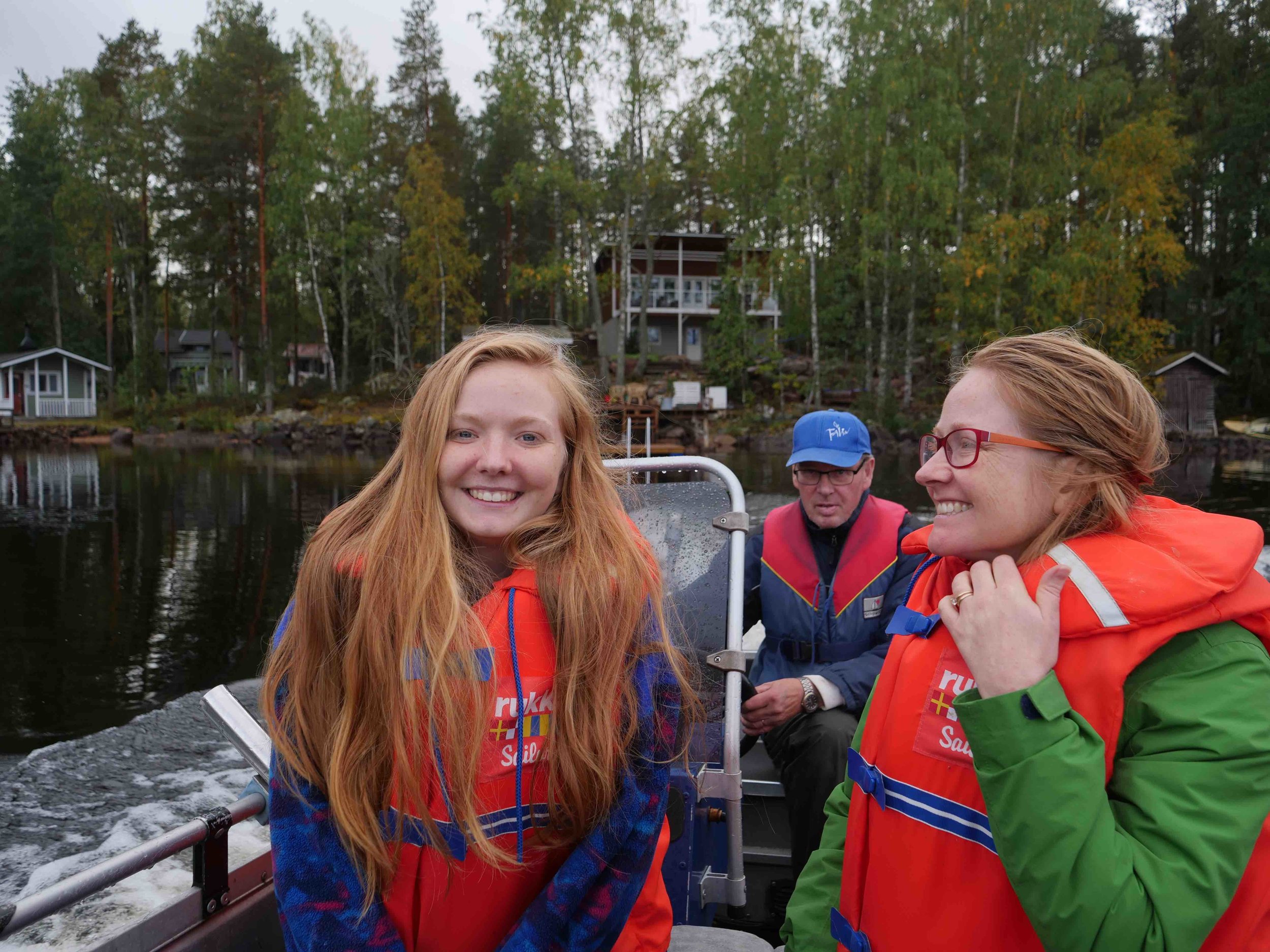 Esa’s neighbor giving us a ride to the Repovesi National Park, on the other side of the lake.