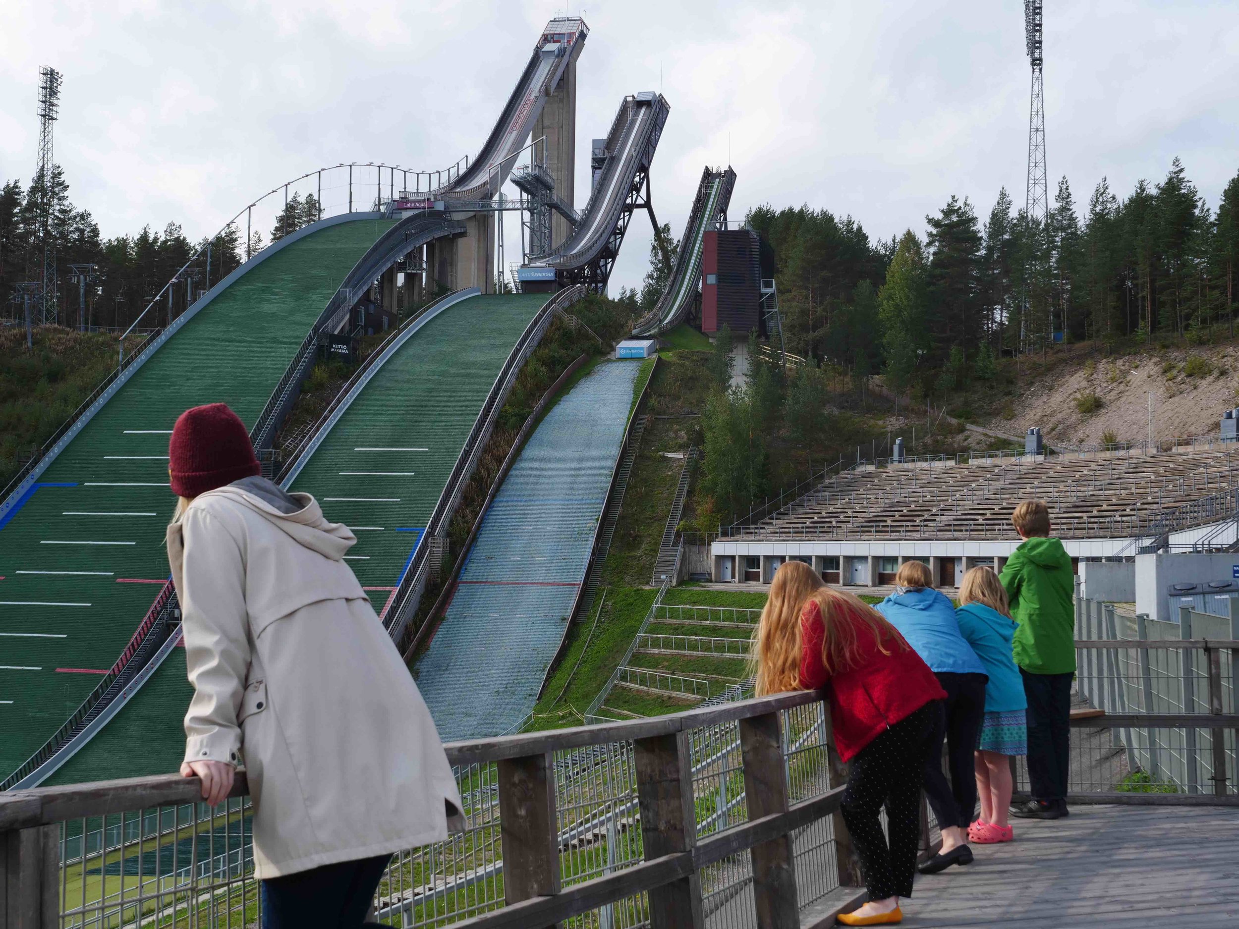  The ski jumps of Lahti, where Finnish athletes train for the Olympics and other winter sport competitions. 