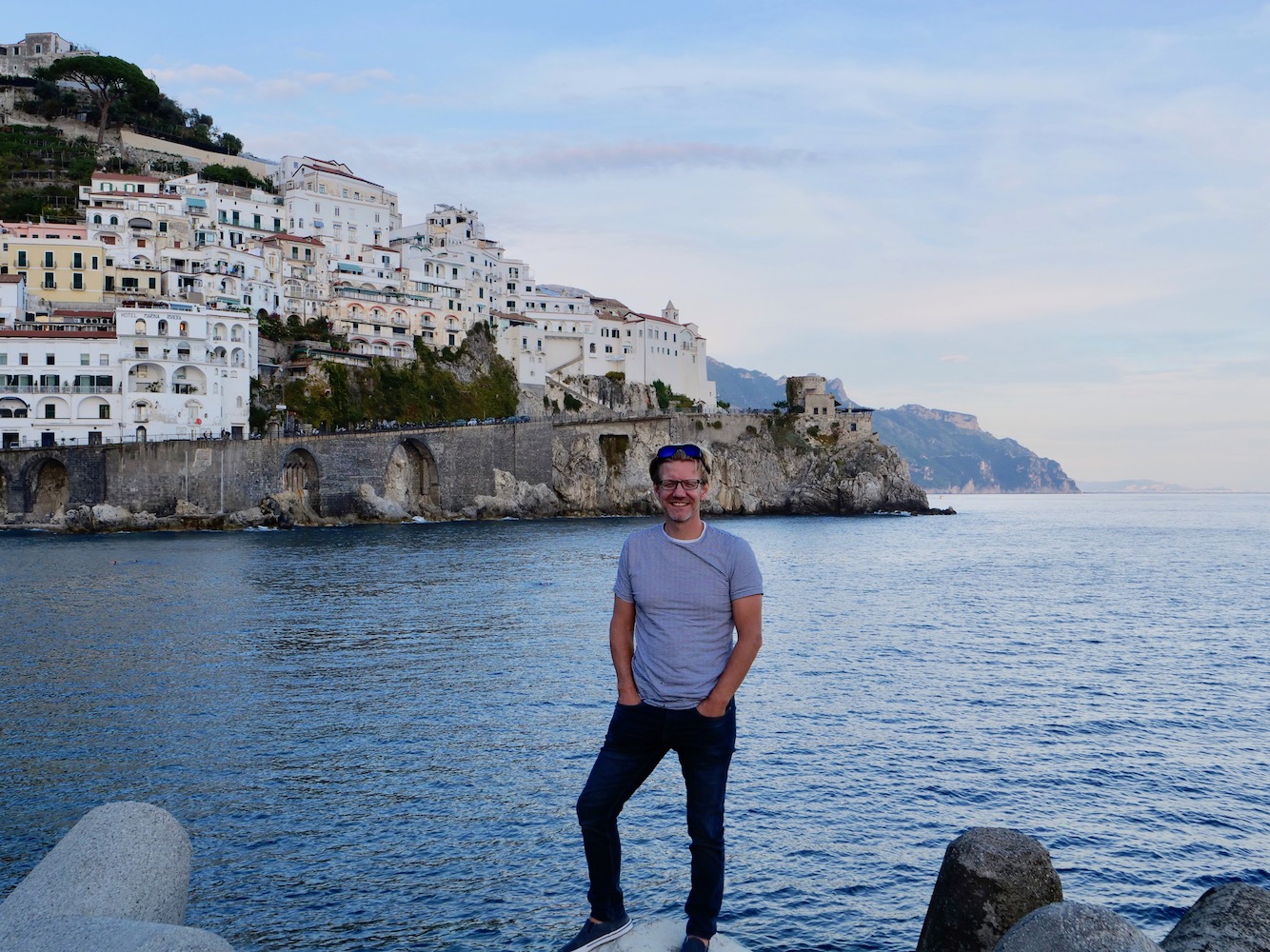 The water front in the town of Amalfi.