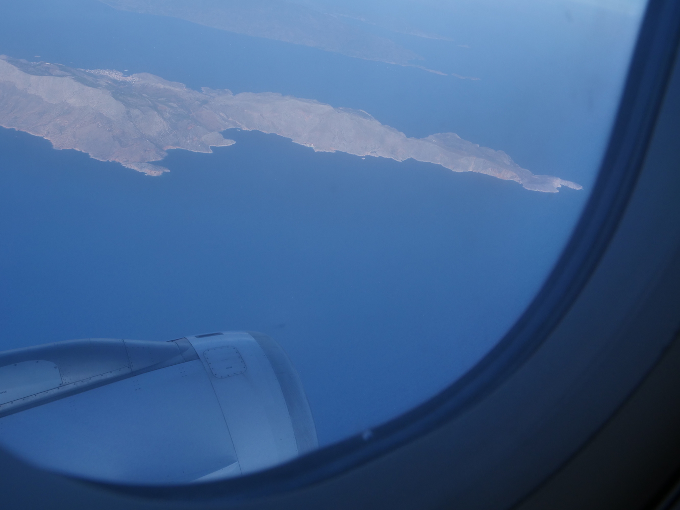 Looking out over the Greek Islands we’d sailed past the week prior.