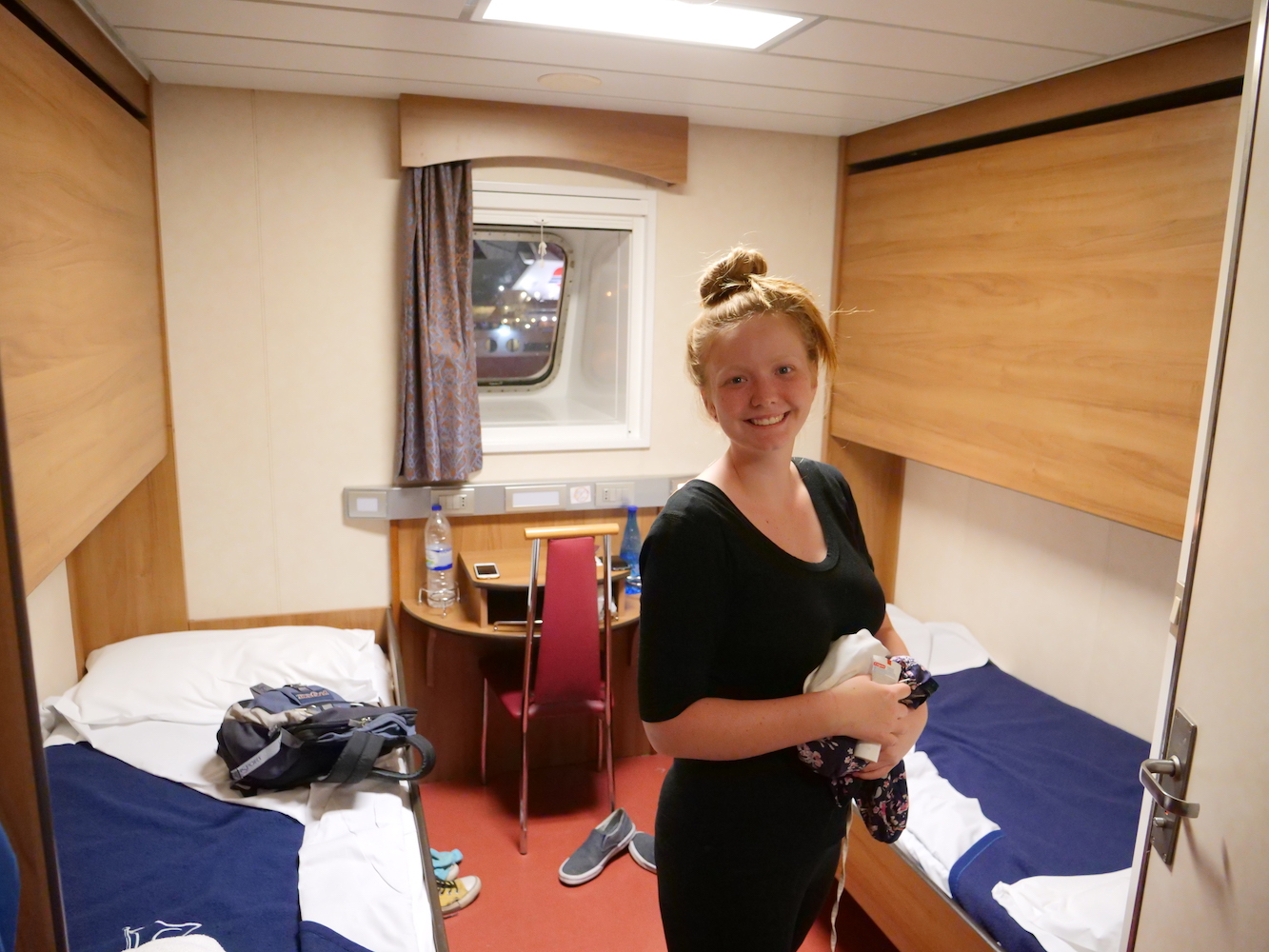 Our cabin. Way more posh than I’d imagined.