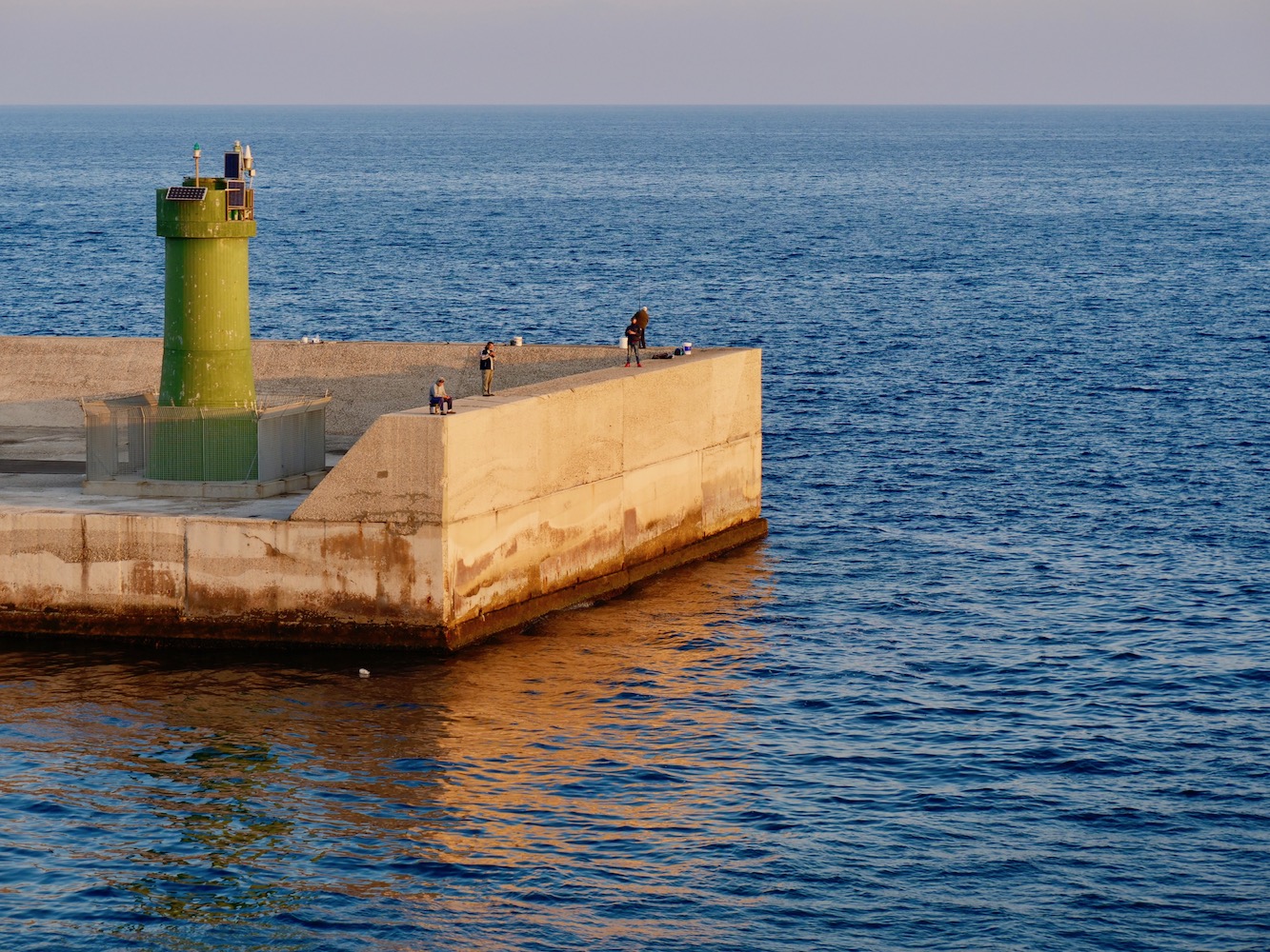  Italian fishermen in the morning light. 