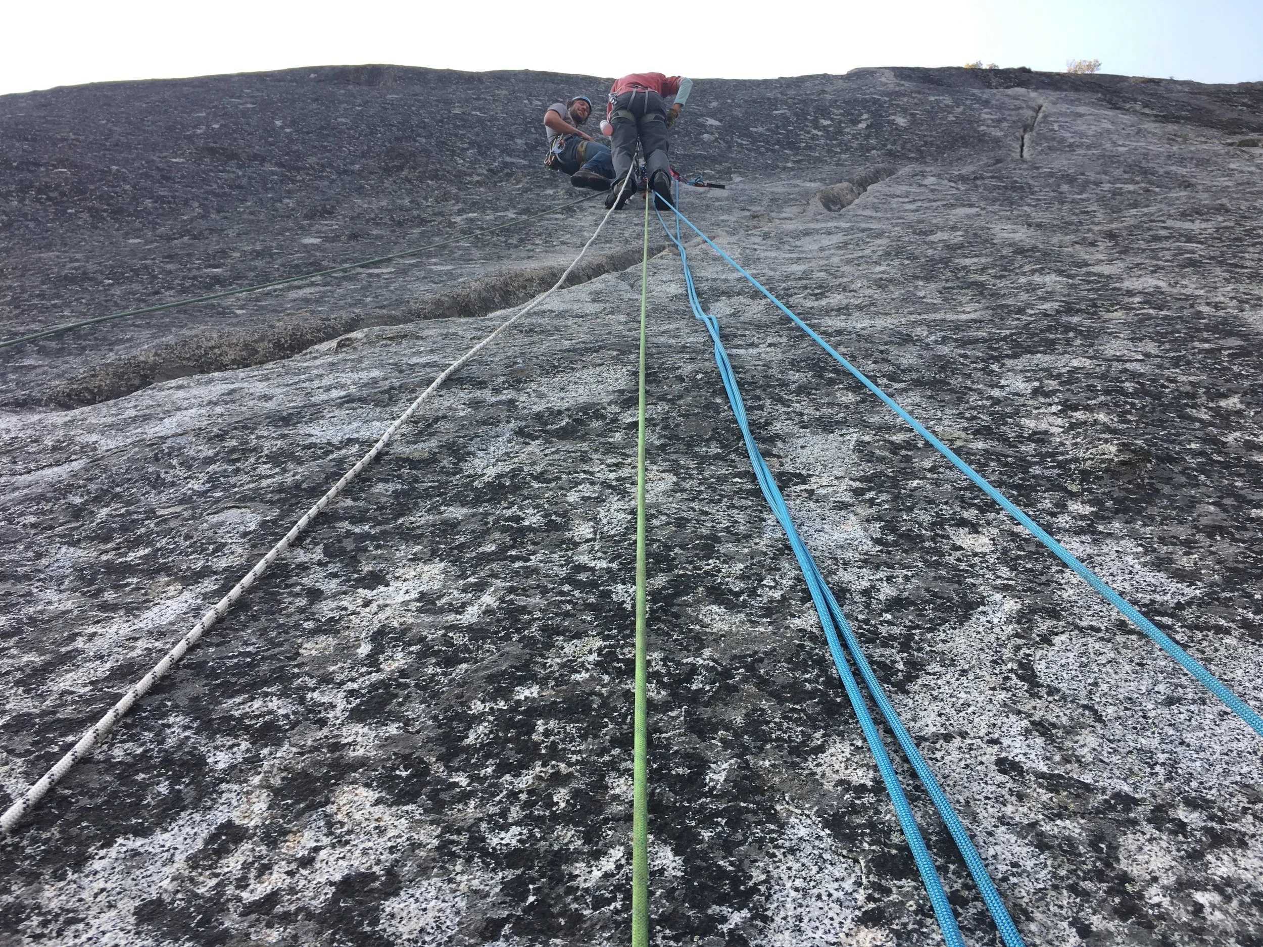Sharing lines and anchors with Alex’s mom as we all train for our climbs.