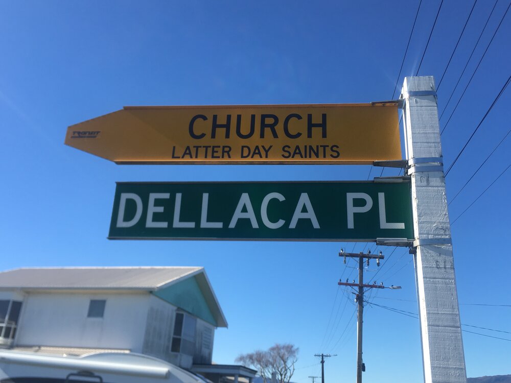 I love that all churches get a street sign in NZ