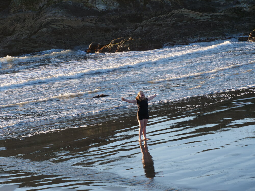 Lily in the ocean