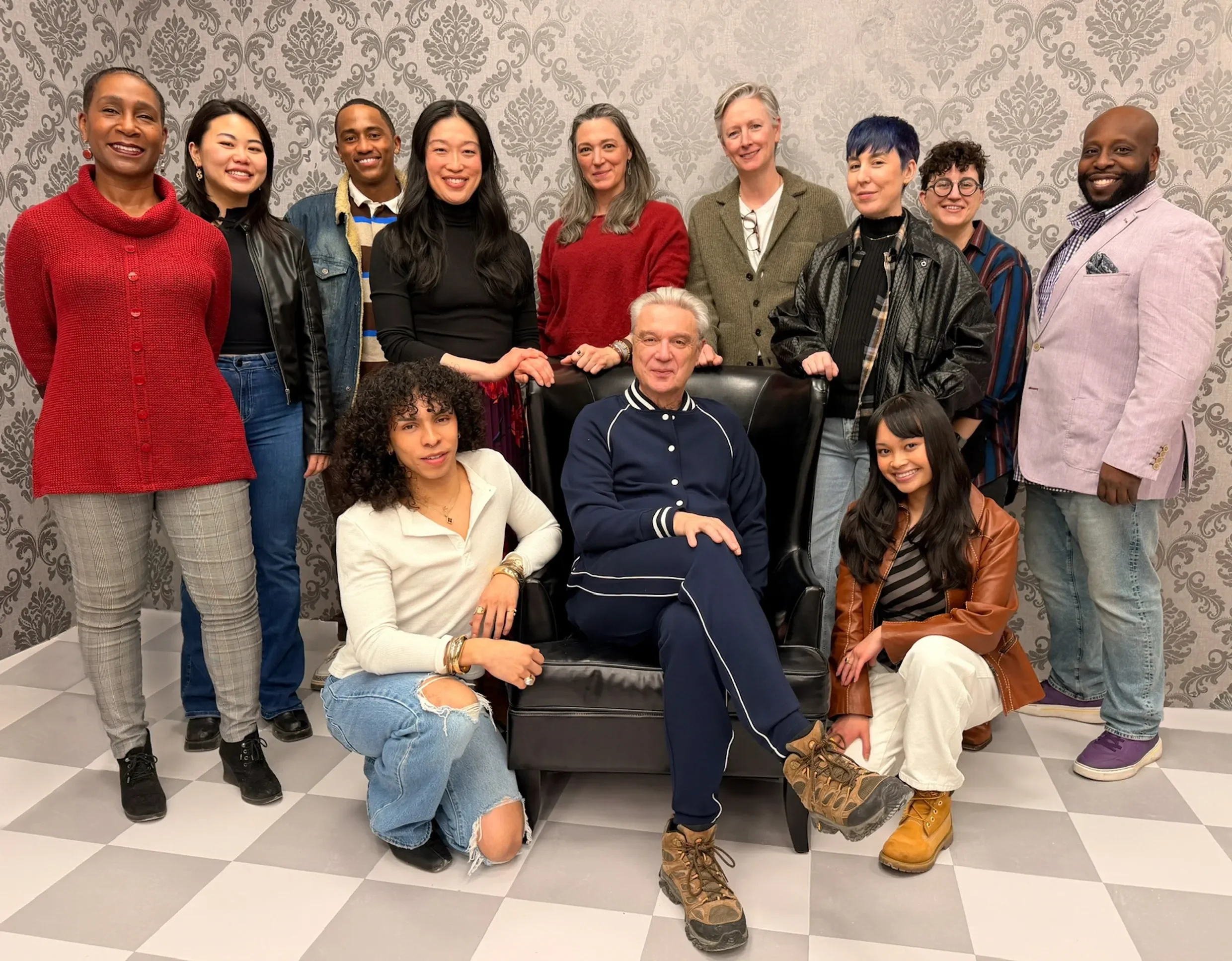  The cast of David Byrne and Mala Gaonkar’s Theater of the Mind at Goodman Theater  “ David Byrne —the Academy, Grammy, and Tony Award-winning artist best known as the front man of the new wave band Talking Heads—co-created the project with writer Ma