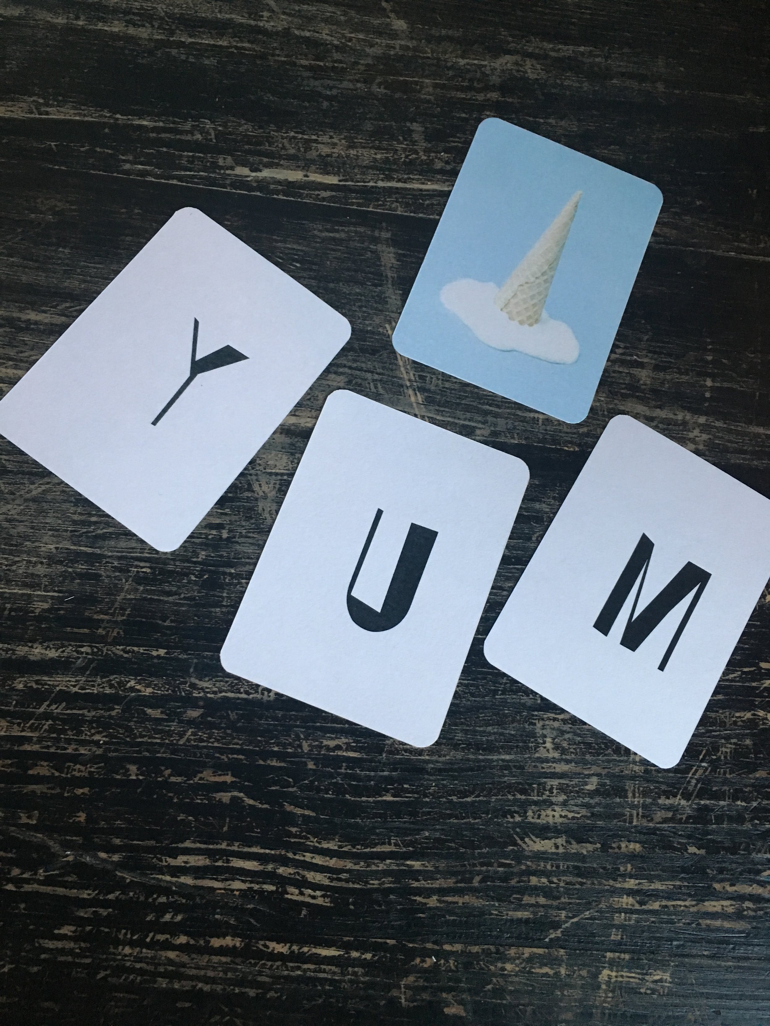 A game featuring images &amp; letters