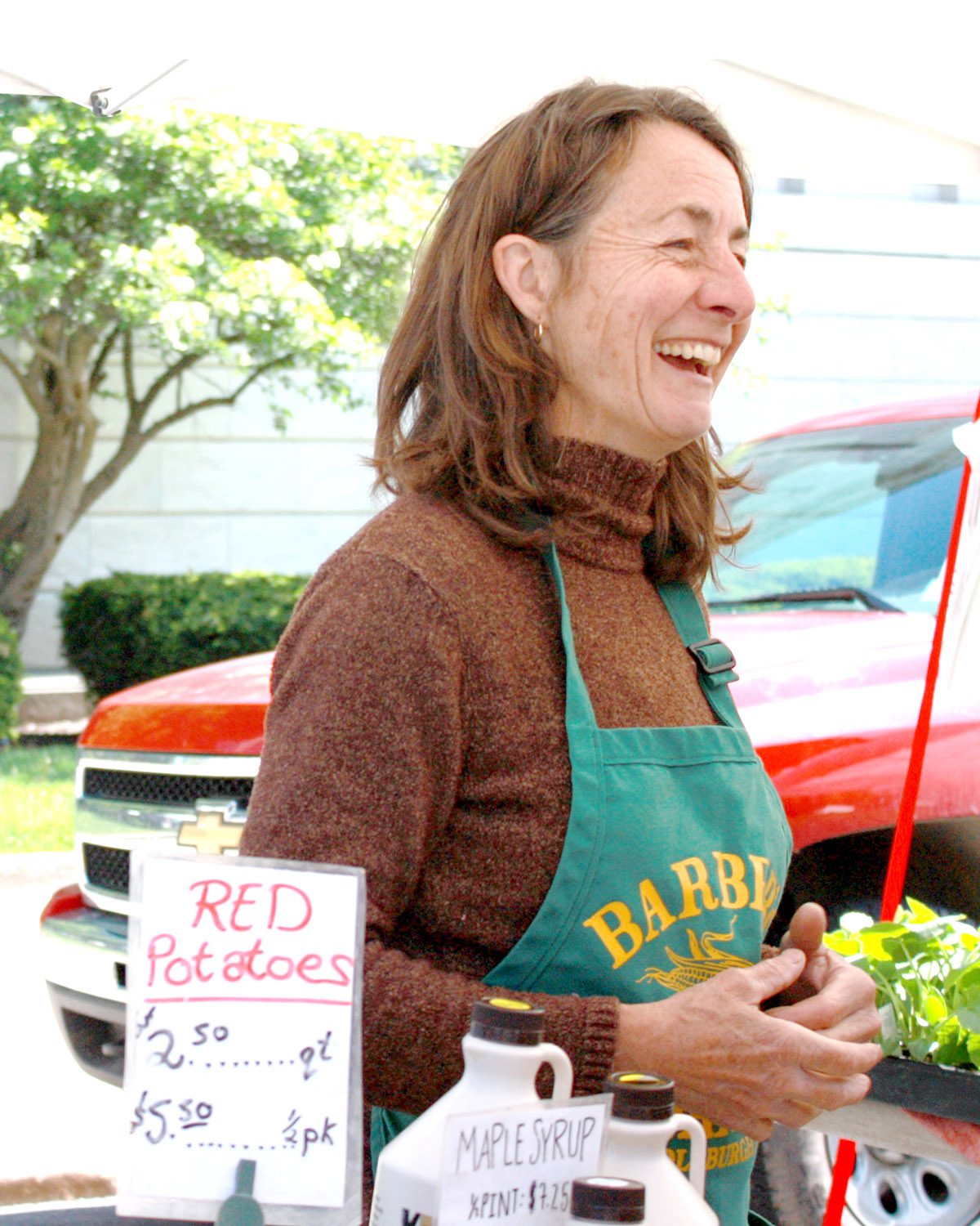 Barber Farms is one of our first stops at the Schenectady Greenmarket every Sunday.