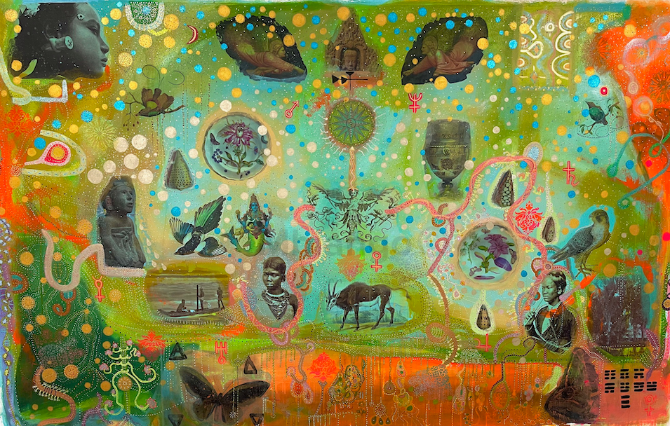 "In the stillness of the night, the soul dances with the cosmic forces..."