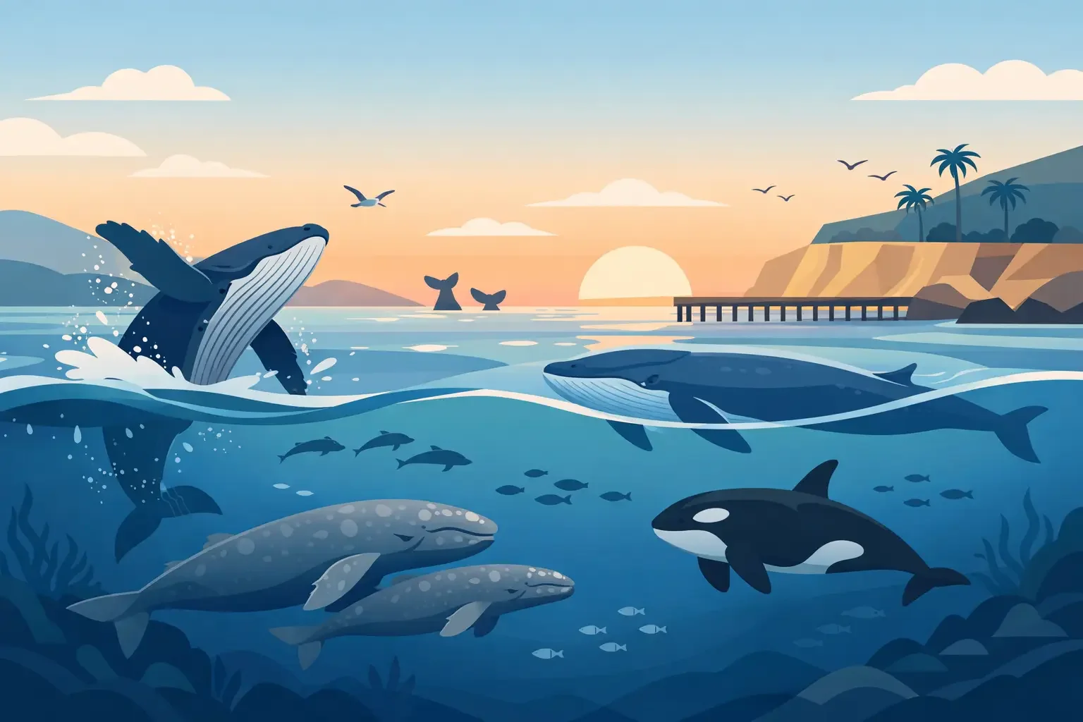 Whales in Pismo Beach