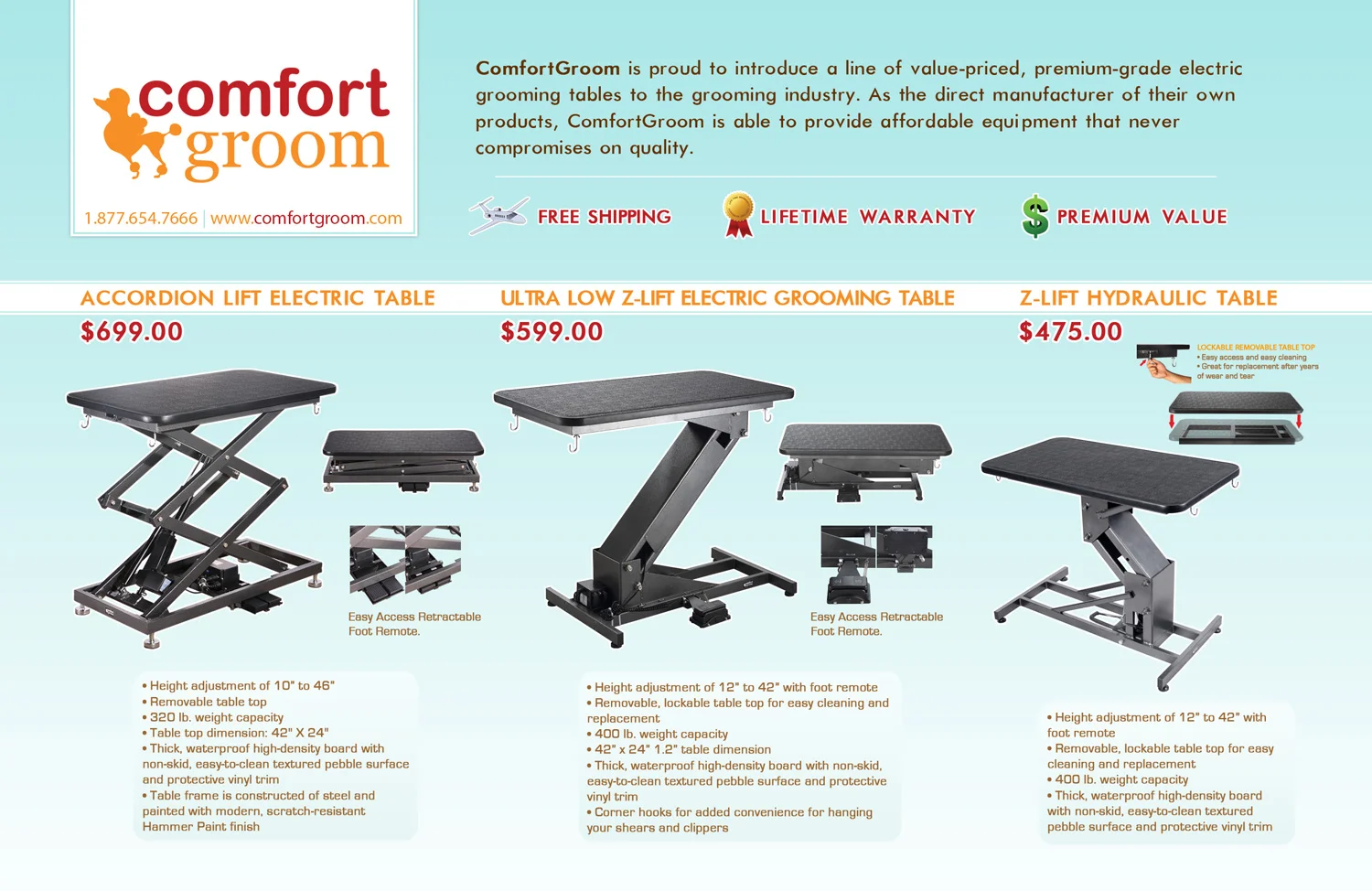 Comfort Groom - Table Ad