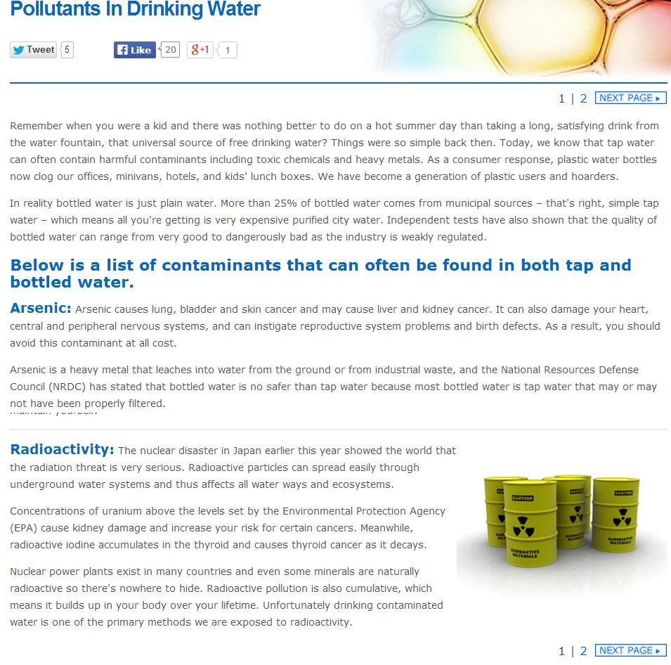 APEC Water Systems - Drinking Water Pollutants