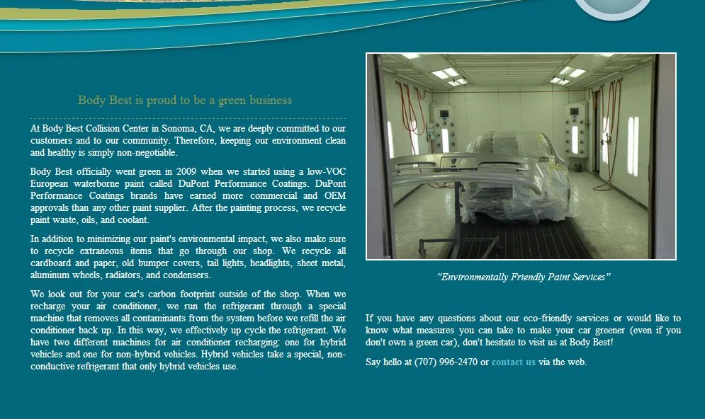 Body Best of Sonoma - Green/Eco-Friendly Services