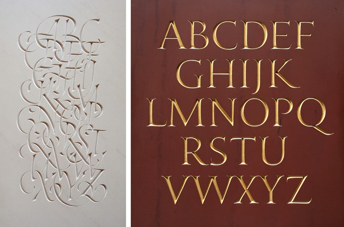 Image above the work of Nick Benson via Medium 'What a stone carver can teach you about digital typography'