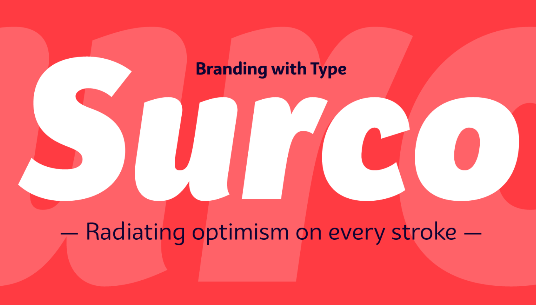 Bw Surco is a fresh and optimistic humanist sans serif with hand-stroke cues. Its soft, rounded shapes, balanced x-height and the contrast between the Roman's and the true italics, all build towards a very practical font family with a friendly and spontaneous personality.