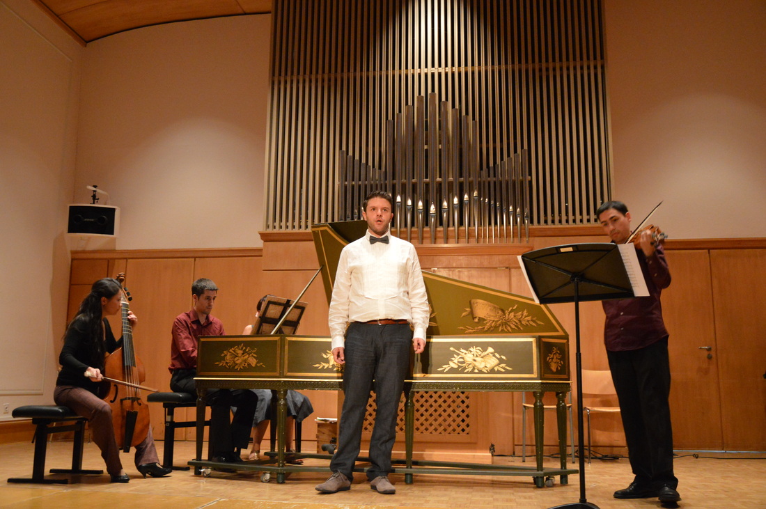   Concert in Basel · June 2013 · With Lina Manrique (Gamba) - Eloy Orzaiz (Harpsichord) and Germán Echeverry (Violin) · Foto by Debo Caviedes  