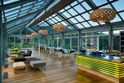 The inside of the Glass House is as impressive as the outside.