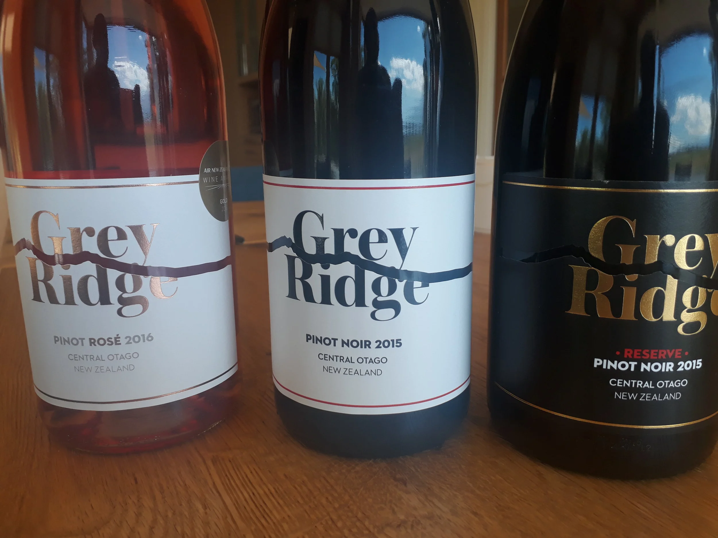 Slick new designs for Grey Ridge. Award-winning Rosé 2016 on the left.