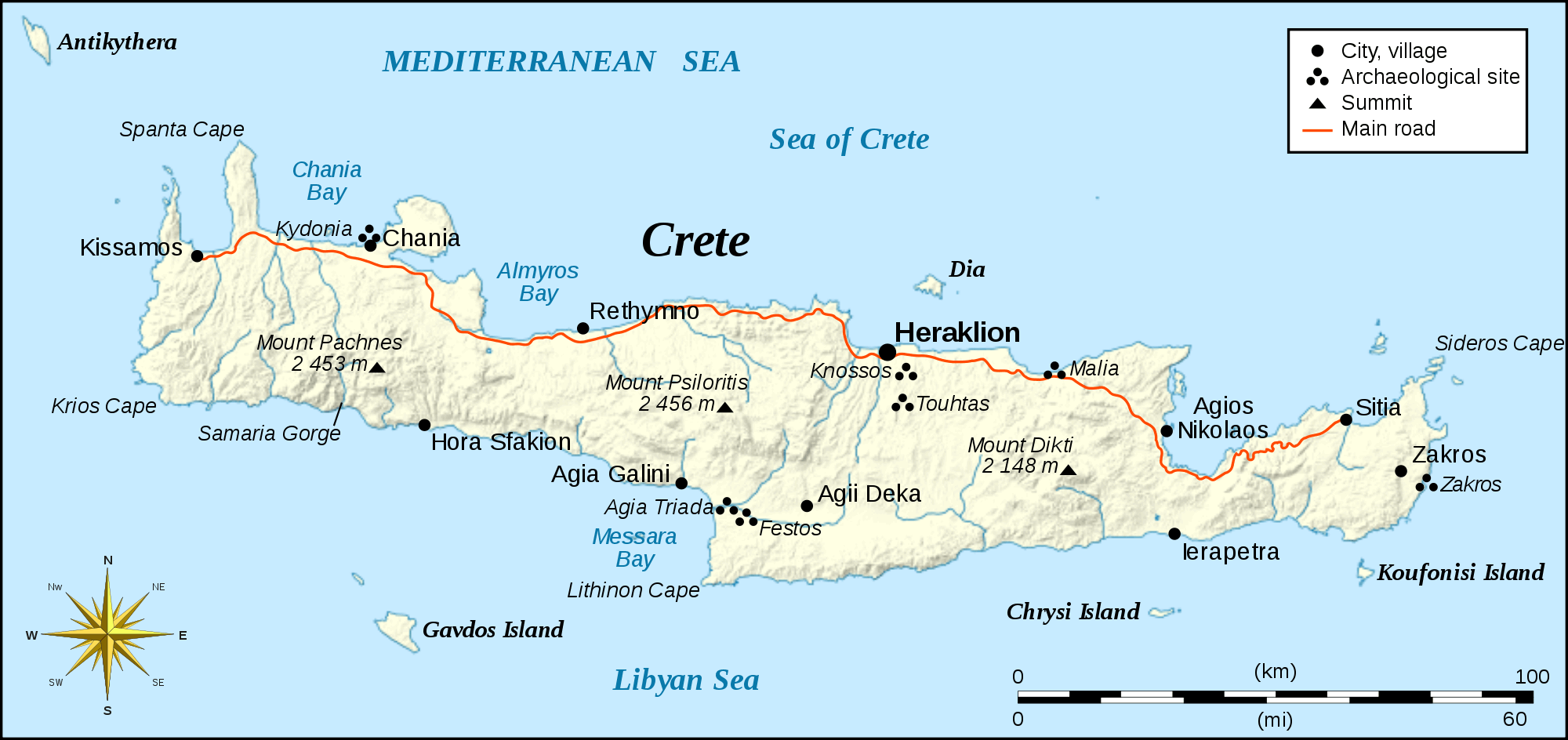 Crete is littered with historical sites and several of Greece’s tallest mountains, which have a huge effect on the climate and culture