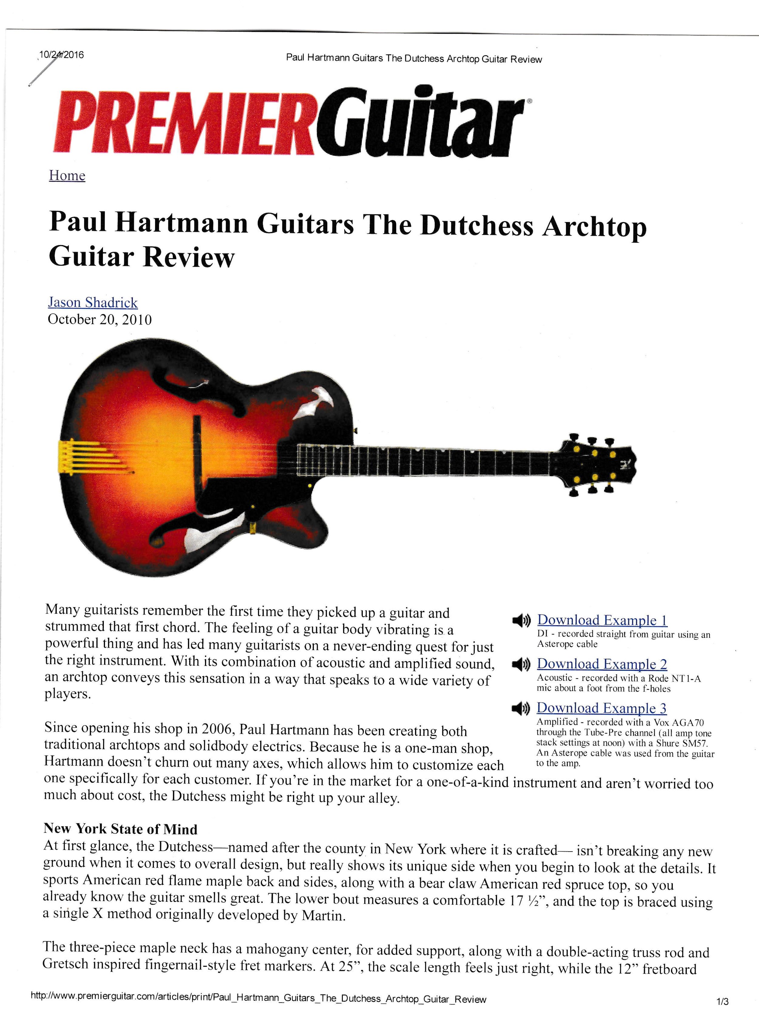 Premier Guitar December 2010