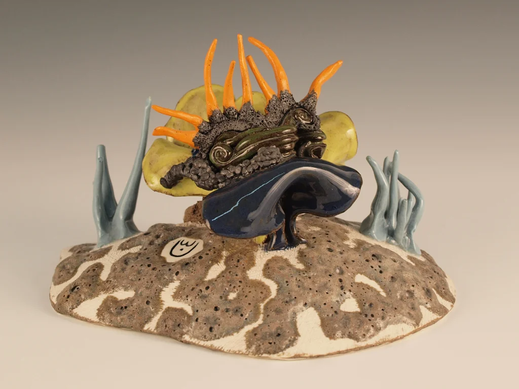 Space Gazelle , 2013 5" x 6" x 8" glazed stoneware & porcelain Carol Eisner Award Winner