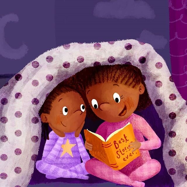 Sisters tell the best stories ❤️ #childrensbookillustration #representationmatters #sisters #picturebooks