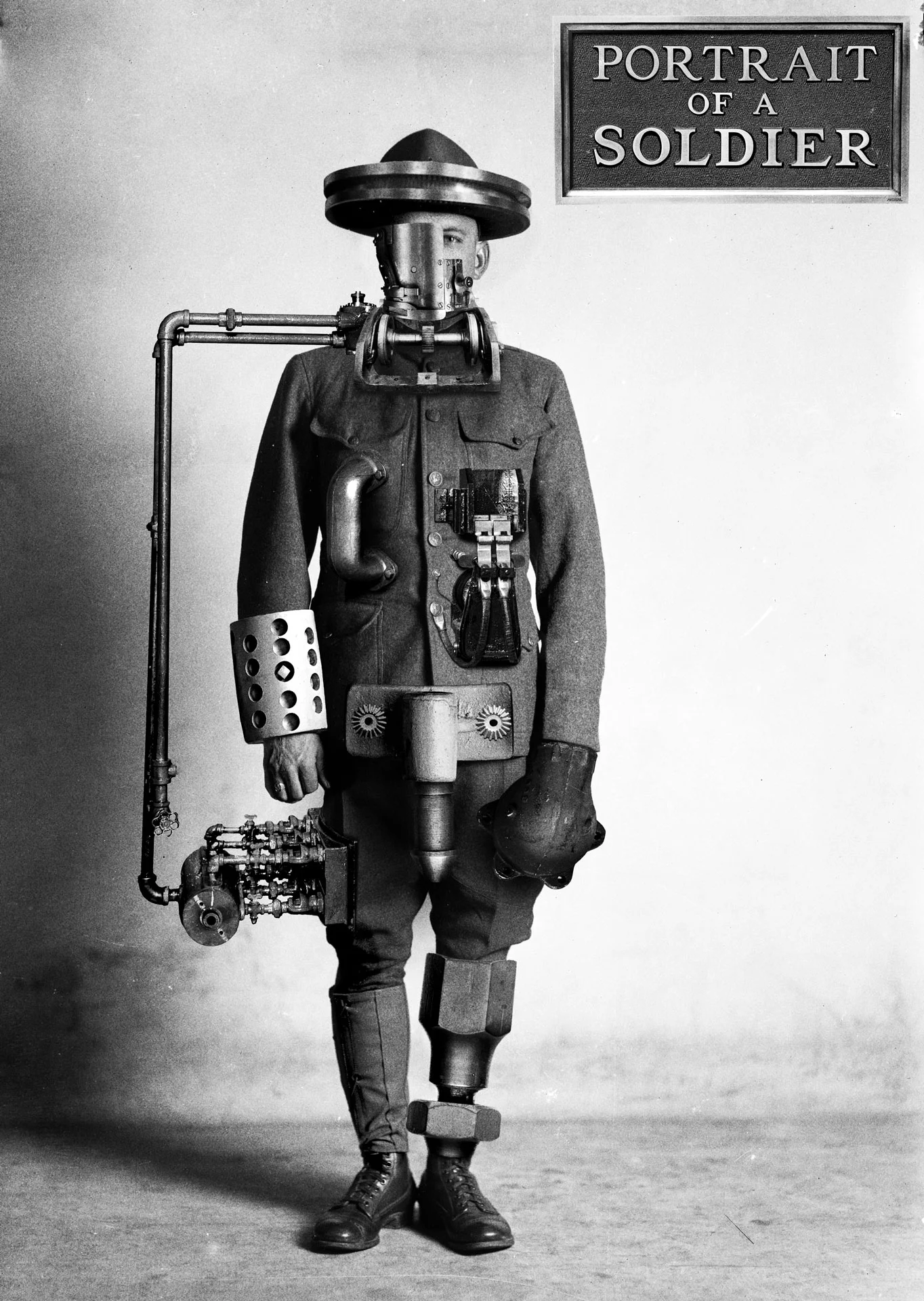 Portrait of a Soldier (created with images from the Hughes Collection, University of Maryland, Baltimore County).