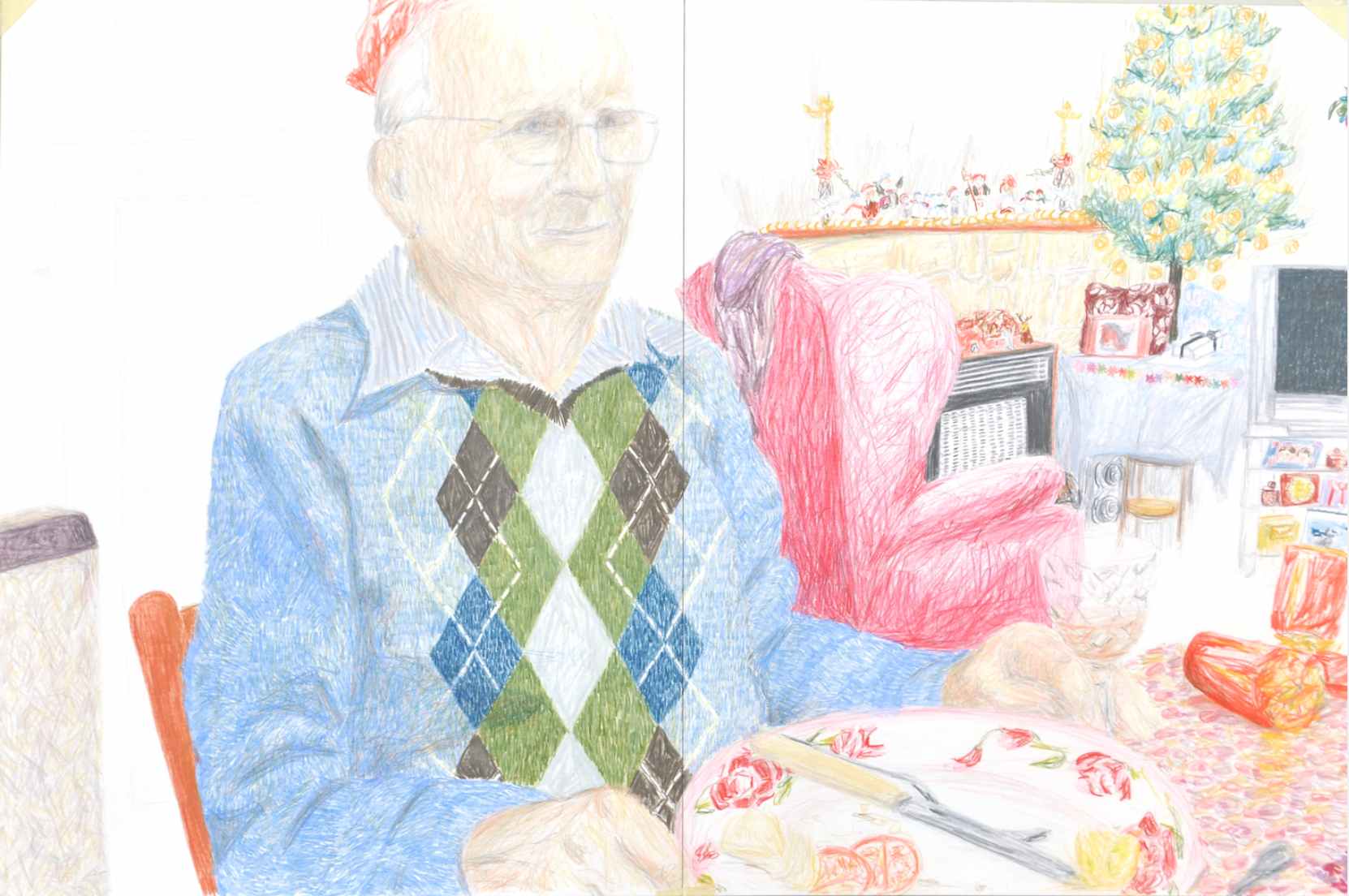 Beach Cottage , 2009 crayons on paper 92 x 61 cm