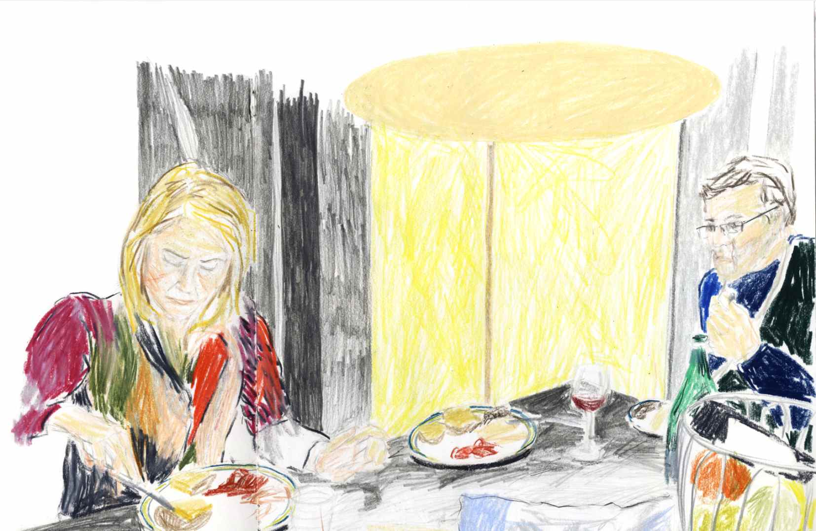 Sundays , 2010 crayons on paper, sketchbook 59,4 x 42 cm
